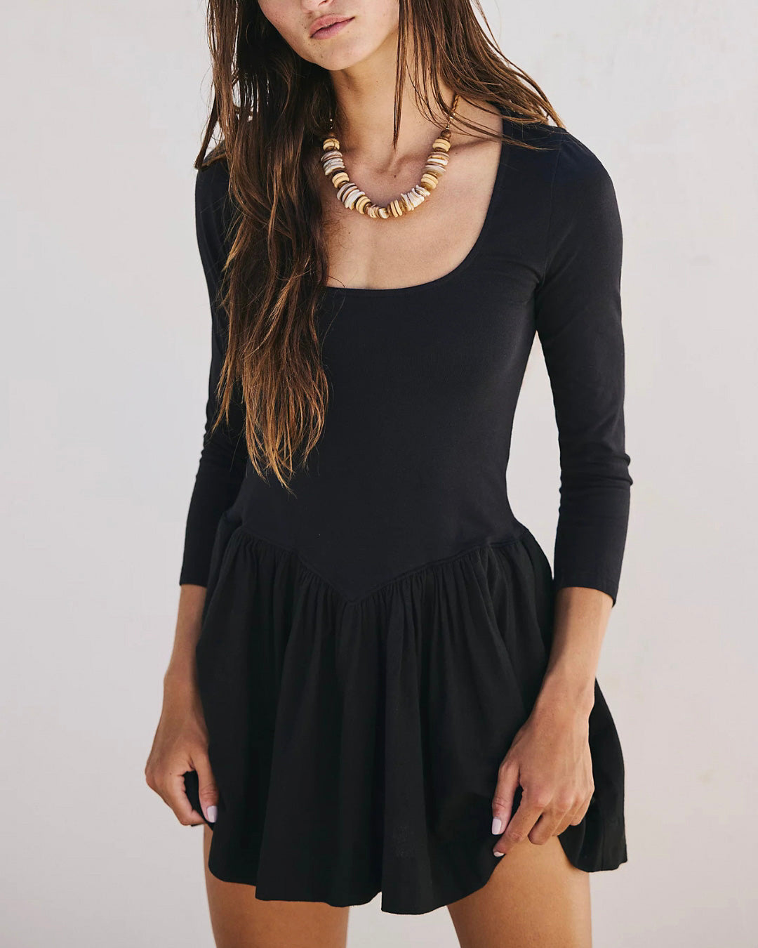 Onda Sleeved Mini in Black (8965243502843)