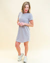 Totally Terry T-Shirt Dress in Mocha (8330507190523)