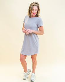  Totally Terry T-Shirt Dress in Mocha (8330507190523)