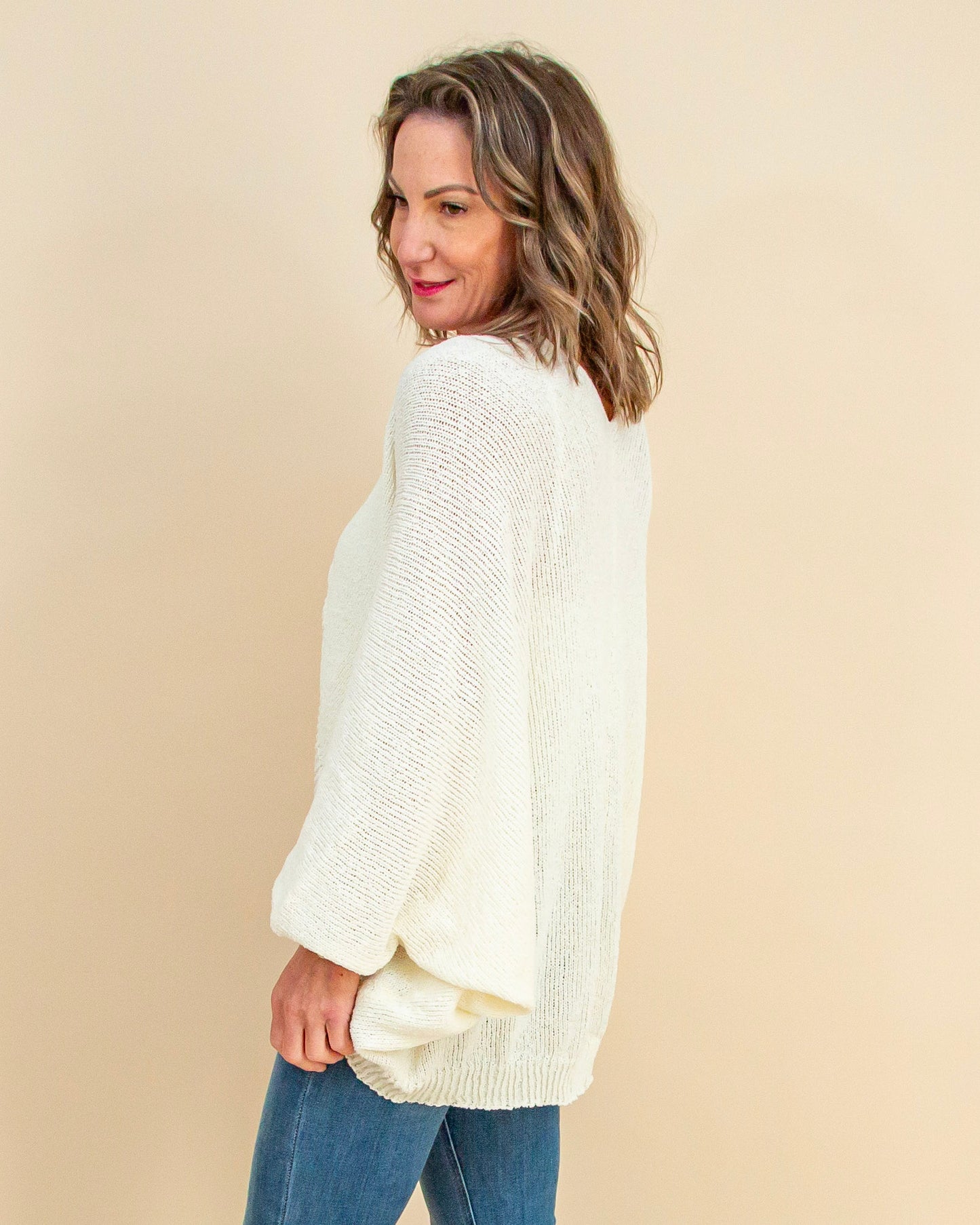 With A Twist Cardigan in White (9065190555899)