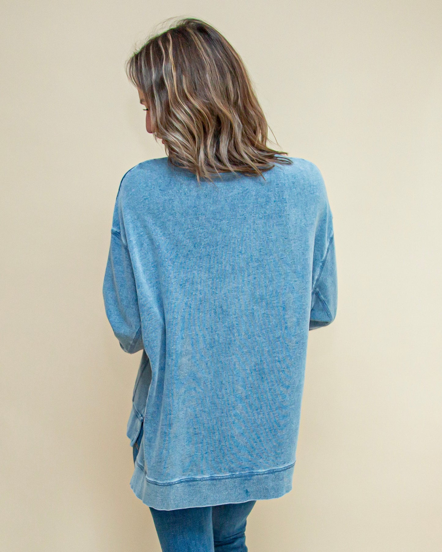 Knit Denim Modern Weekender in Medium Indigo (9104322691323)