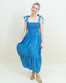  Coquette Dress in Chambray (8327071367419)