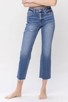  Enchantingly High Rise Crop Straight Jeans (8273248223483)