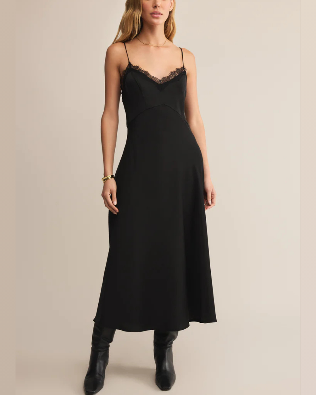 ワンピース Saint Laurent Abito Midi In Twill Di Cotone Saint Laurent Cotton twill midi dress with belted waist