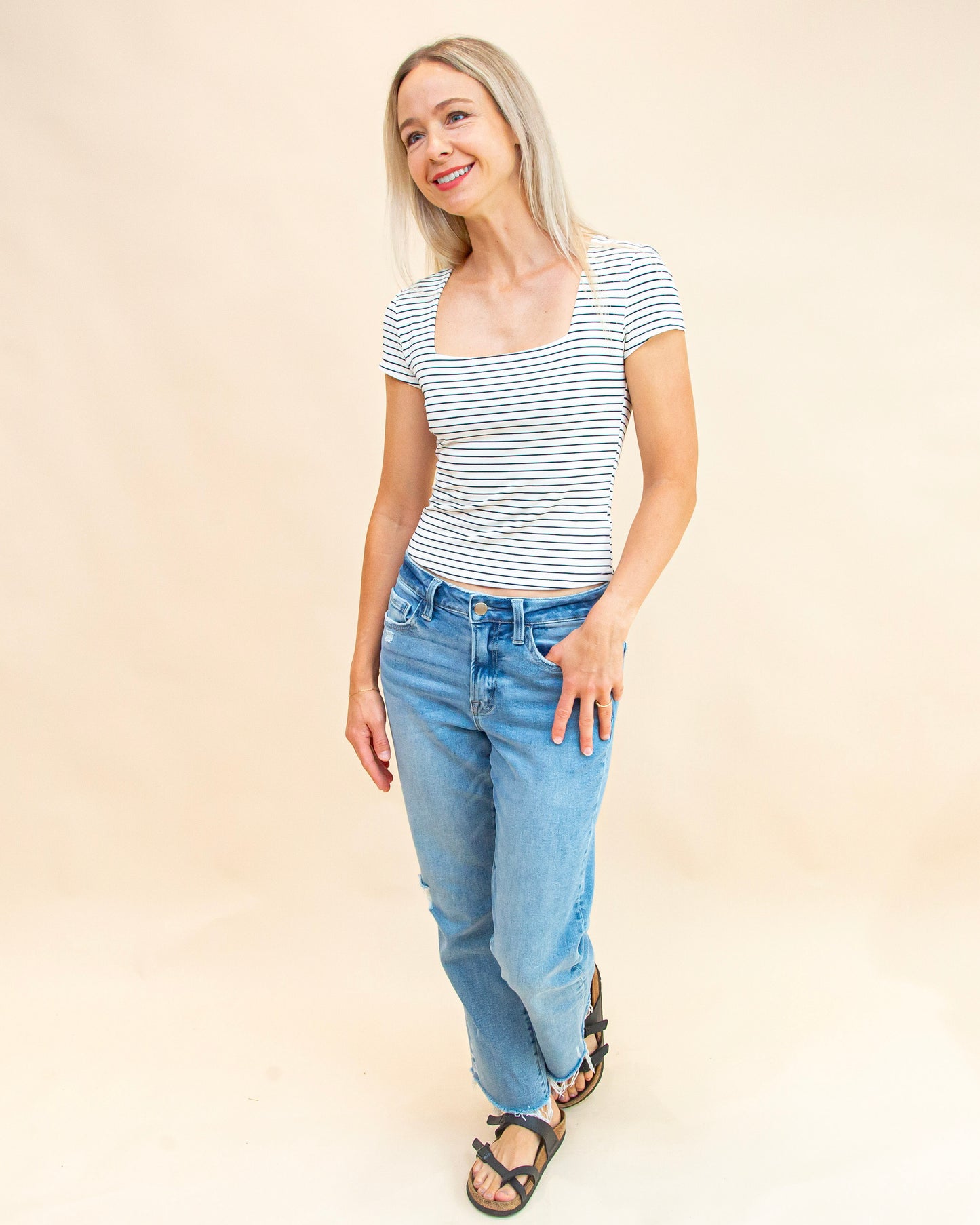 Keeping it Classic Top in Dark Navy (9065160802555)