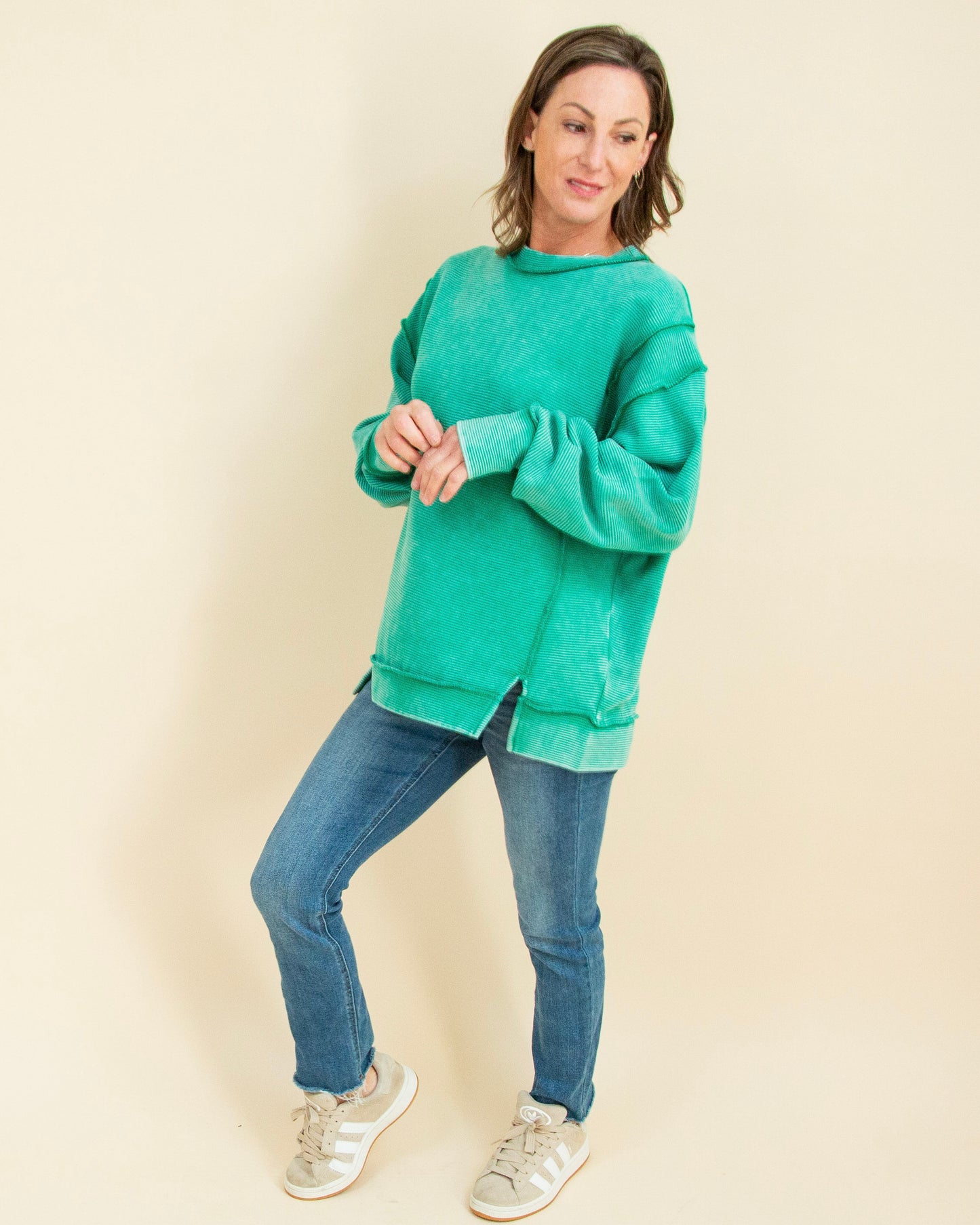 Go-To Girl Pullover in Kelly Green (9108255441147)