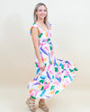 Drawn to You Dress in White Multi (8327071826171)