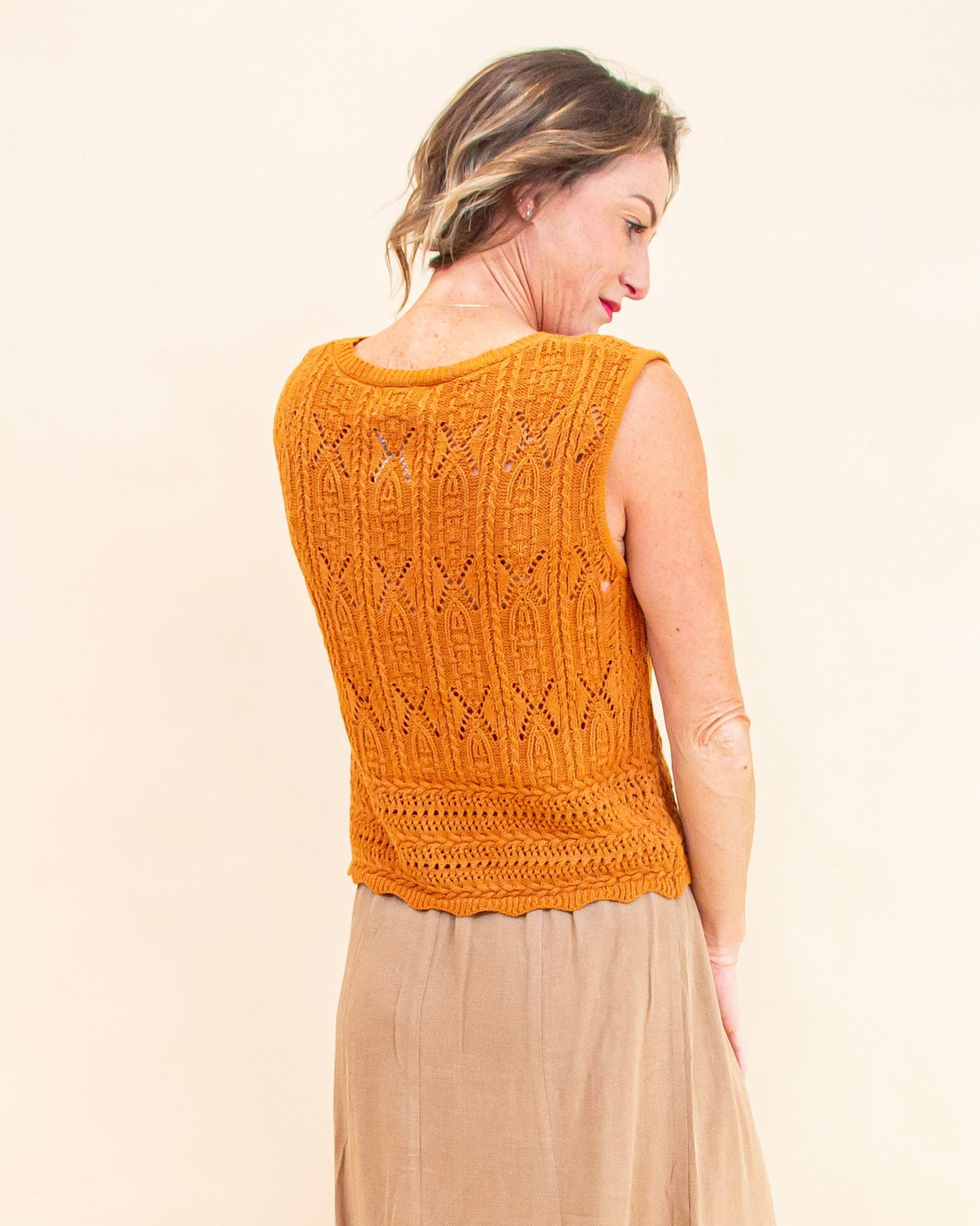 Knit Happens Sweater Vest in Clay (9065161130235)