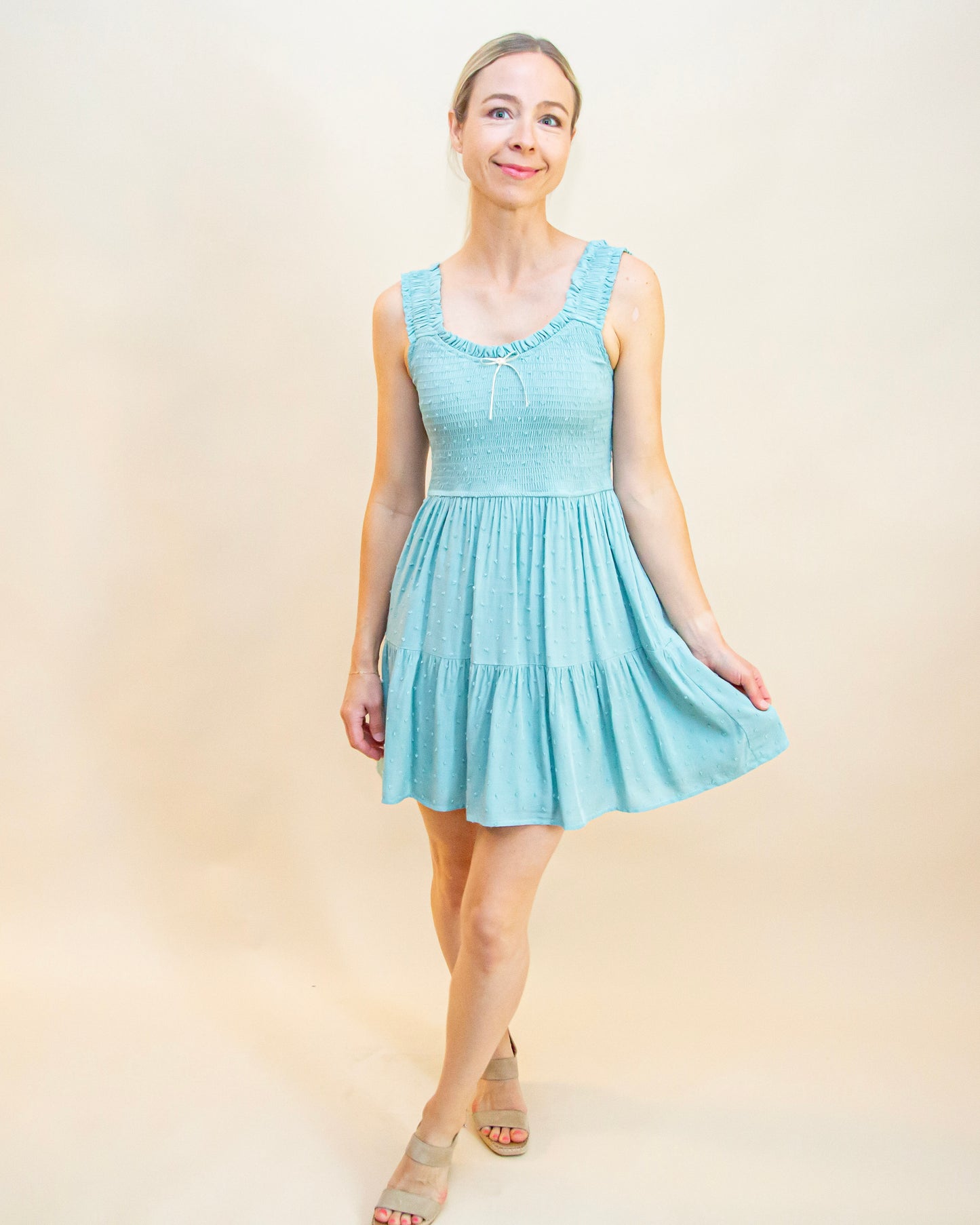 Love in the Air Dress in Light Sage (9003548639483)
