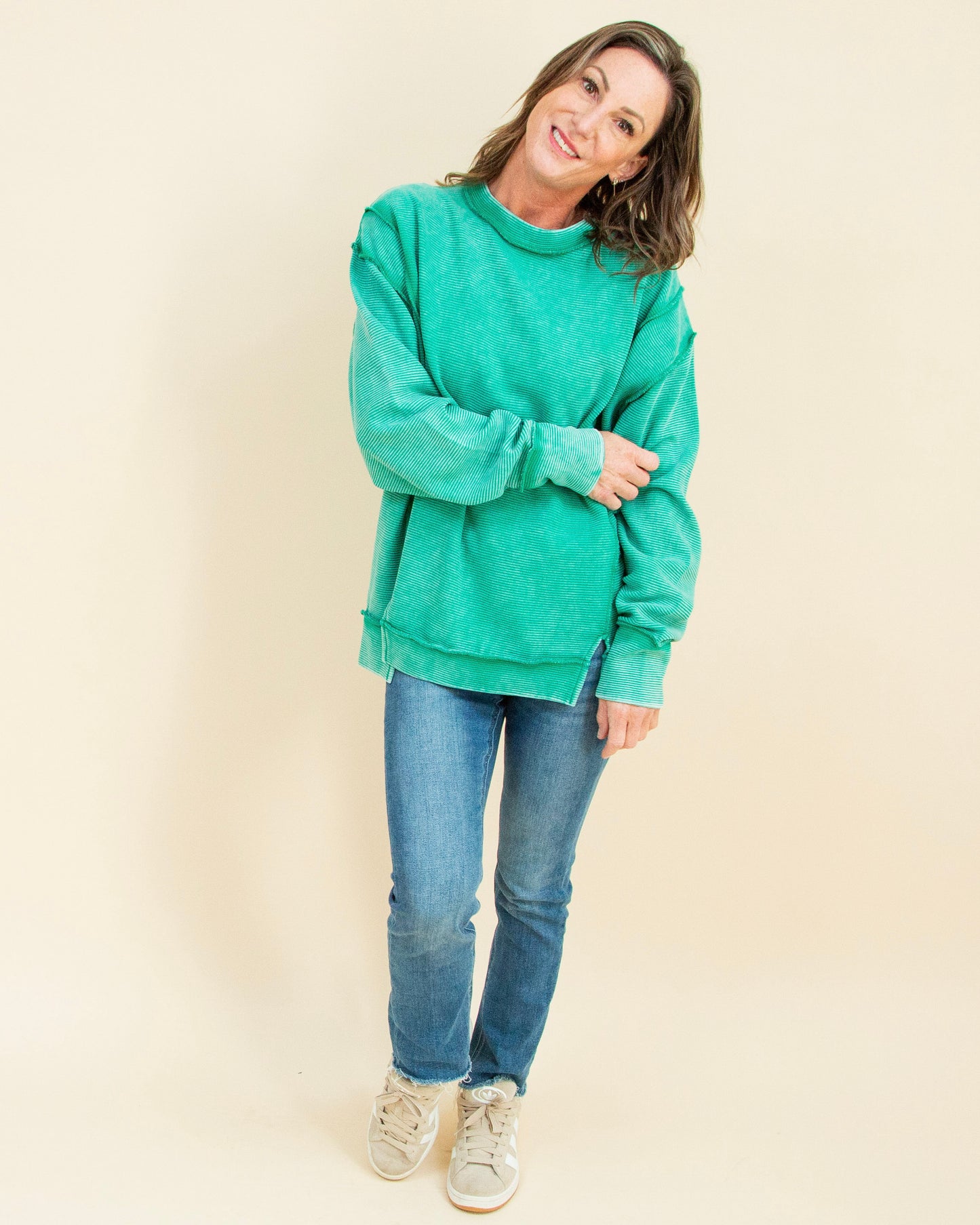 Go-To Girl Pullover in Kelly Green (9108255441147)