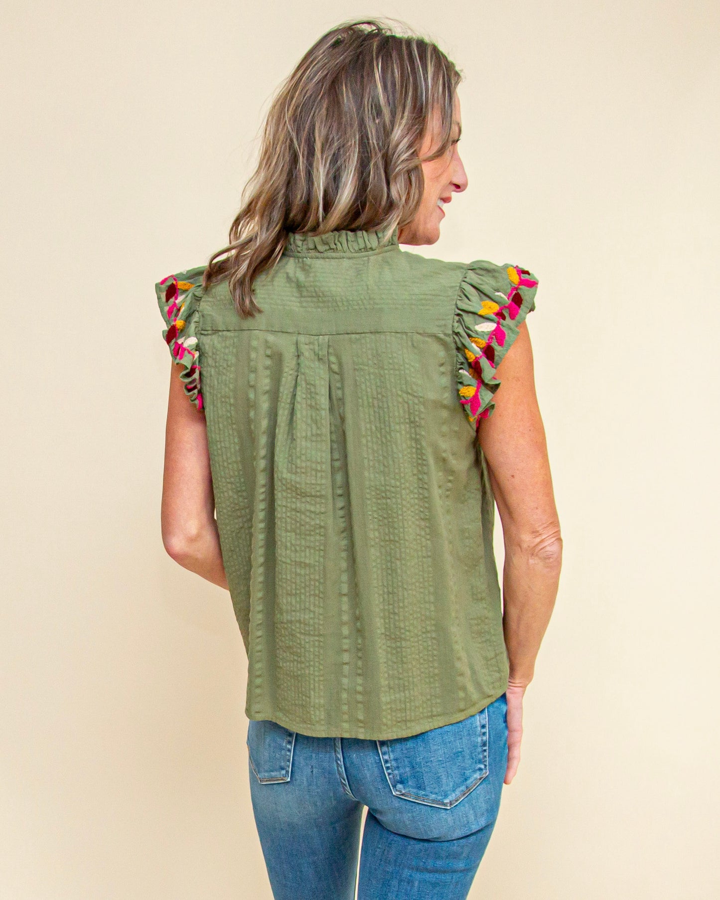 Bit of Whimsy Blouse in Verdant Green (9108222935291)