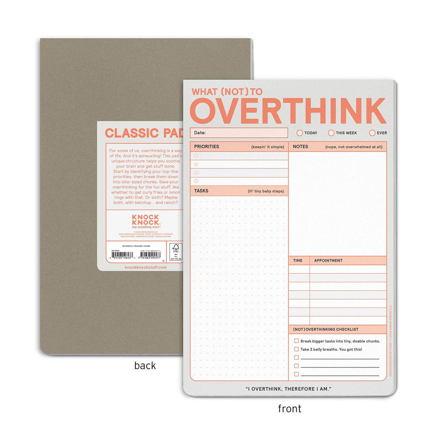 What (Not) to Overthink Pad (Pastel Version) (8907323212027)