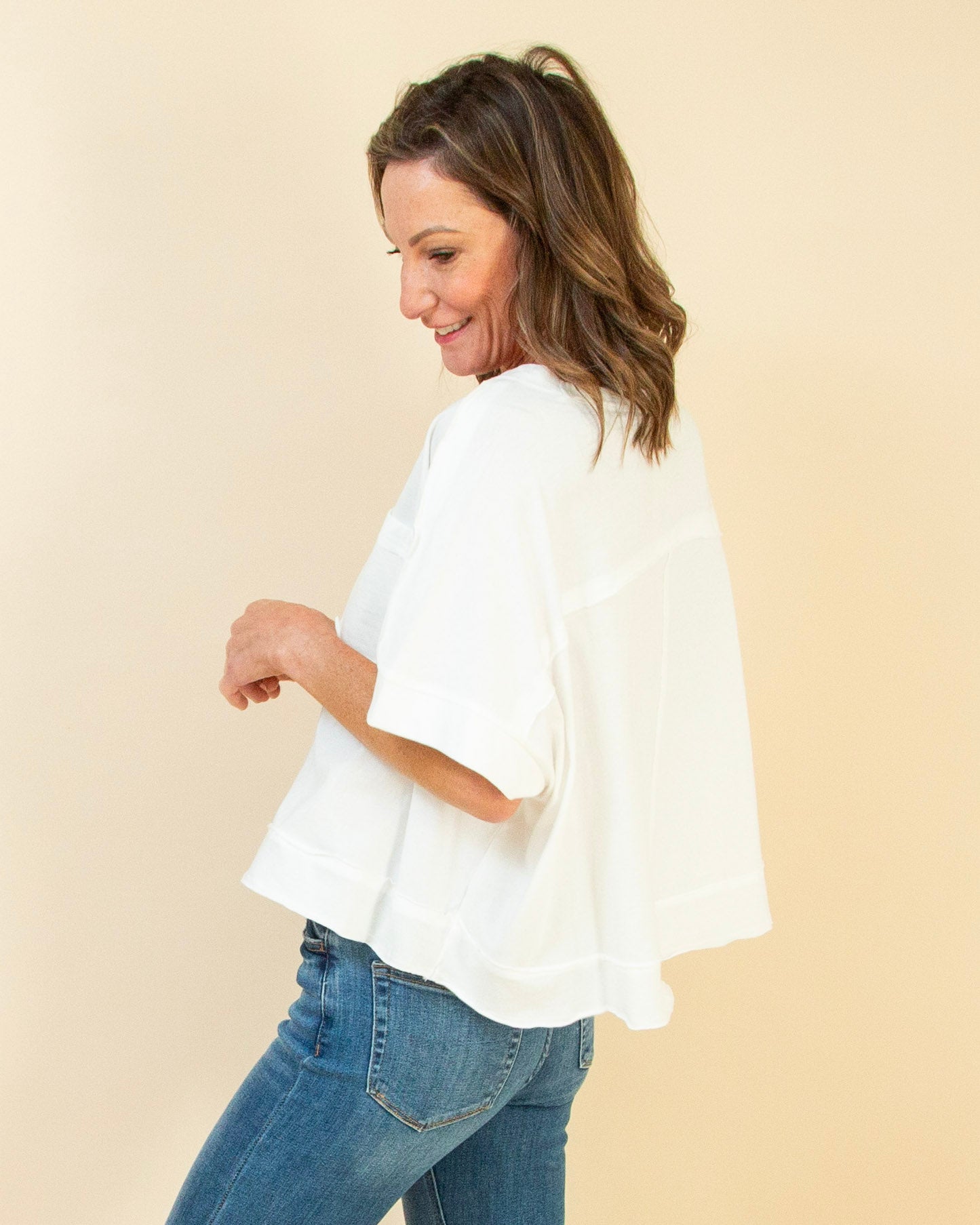 Can't Go Wrong Crop Tee in White (9108255768827)