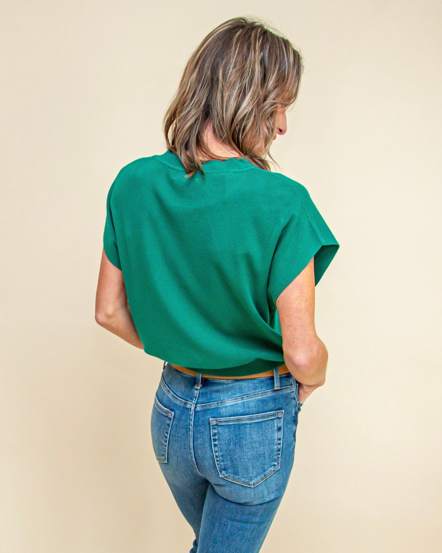 Stay Awhile Sweater Top in Forest (9108255342843)