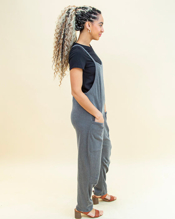 Just Chill Jumpsuit in Charcoal (8330507256059)