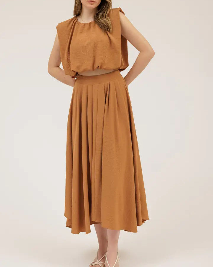 Can't Help Loving Skirt in Camel (9062125633787)