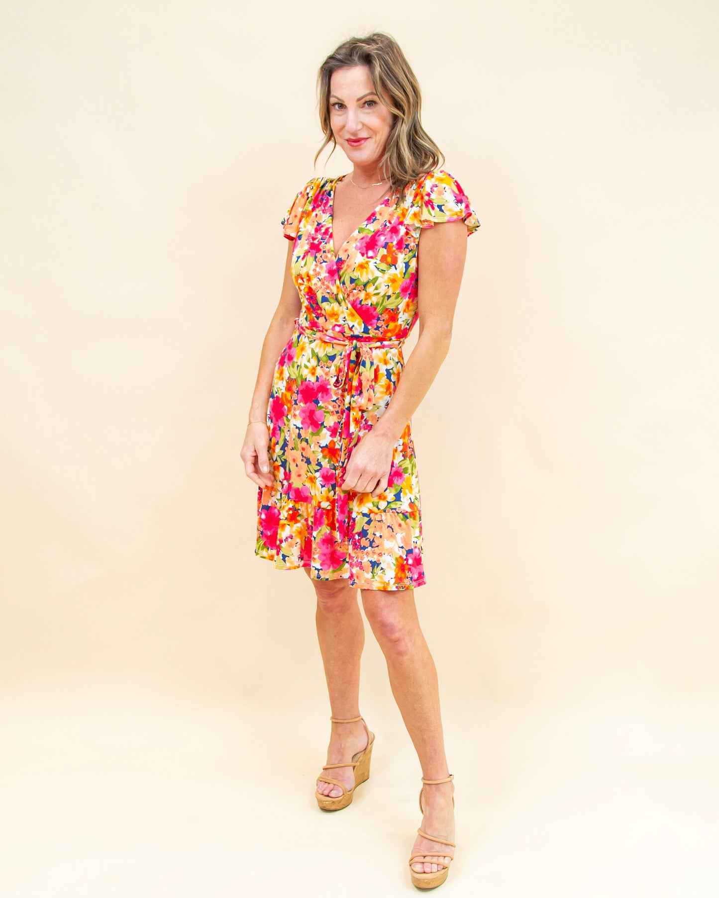 Summer Fling Dress in Blue Multi Floral (8965988352251)
