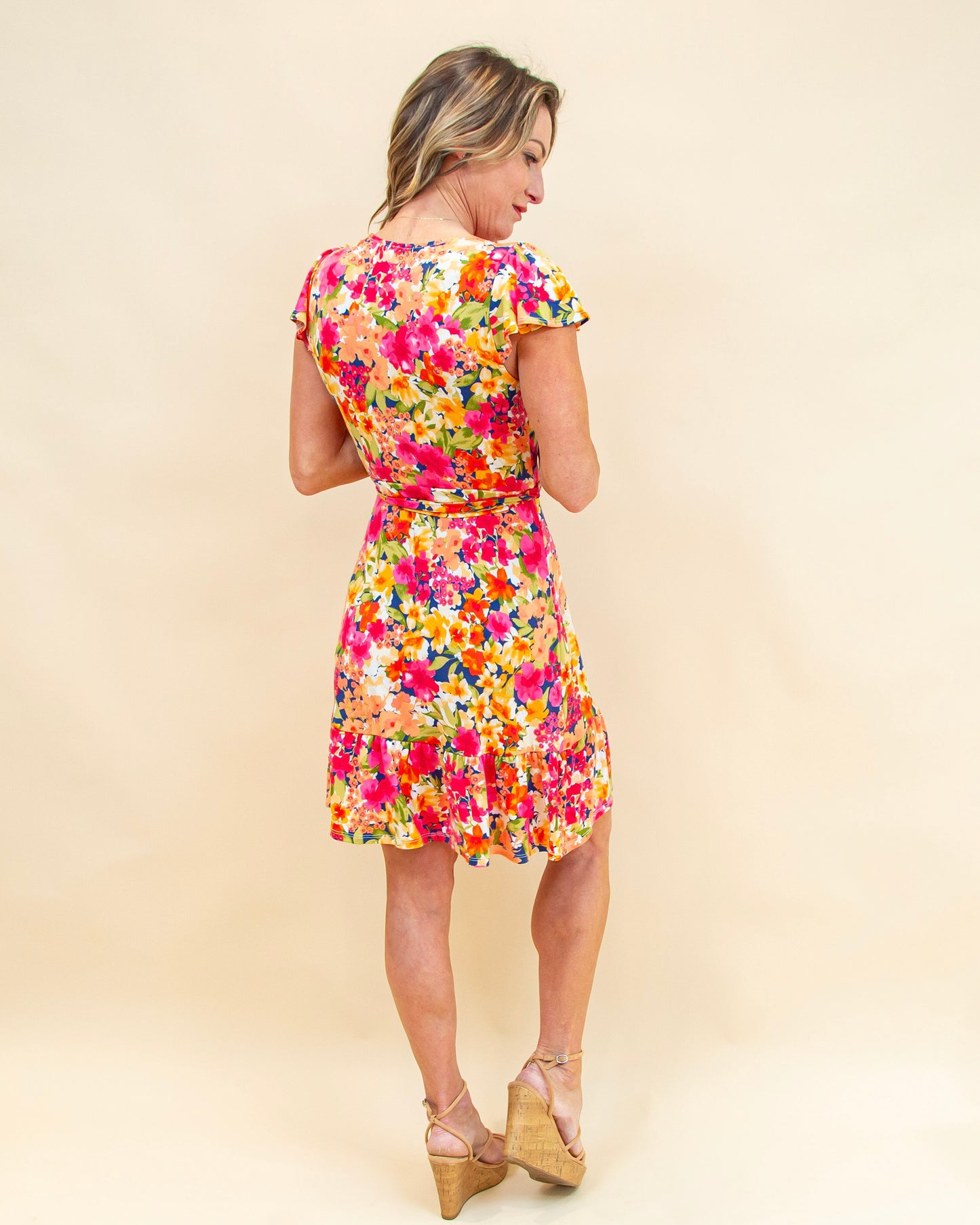 Summer Fling Dress in Blue Multi Floral (8965988352251)