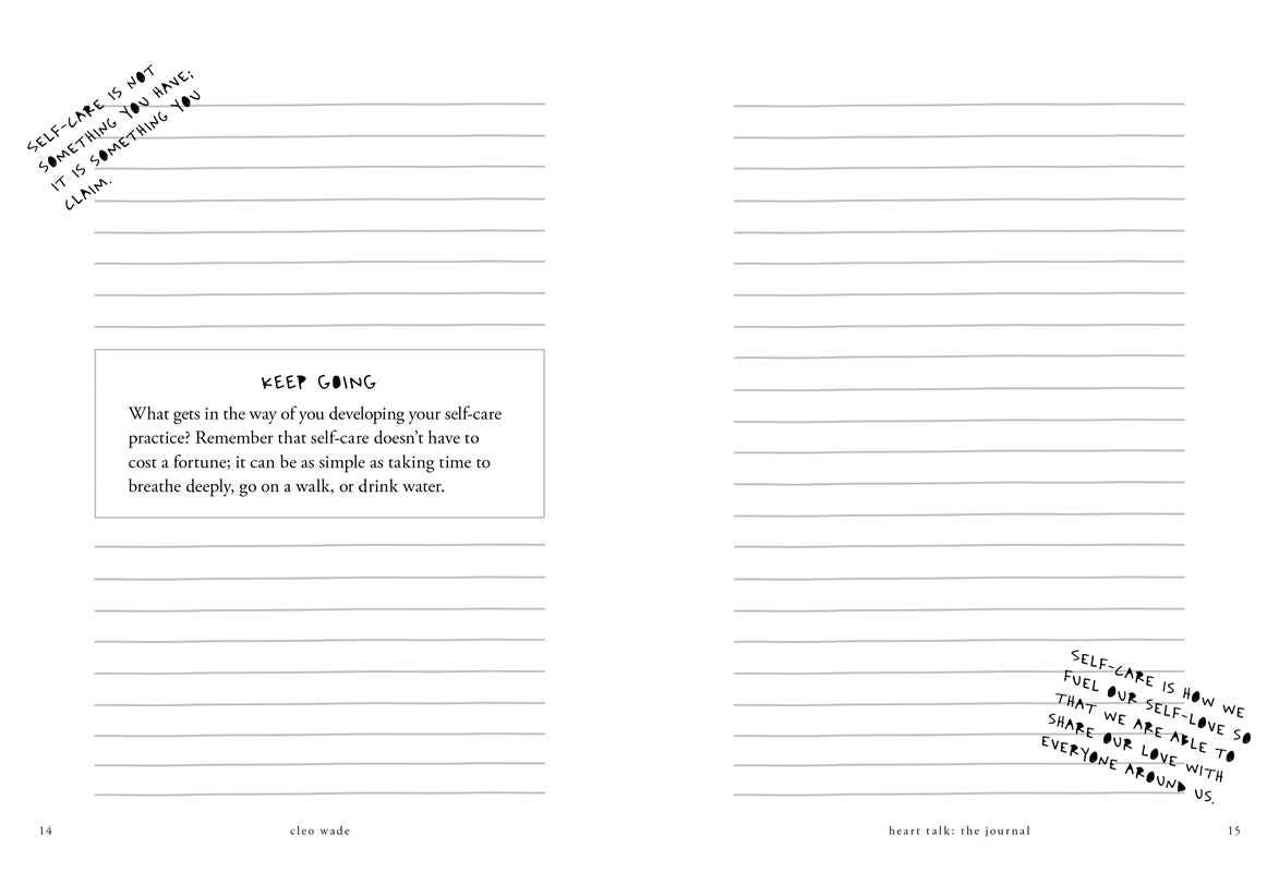 Heart Talk: The Journal by Cleo Wade (9015453155579)