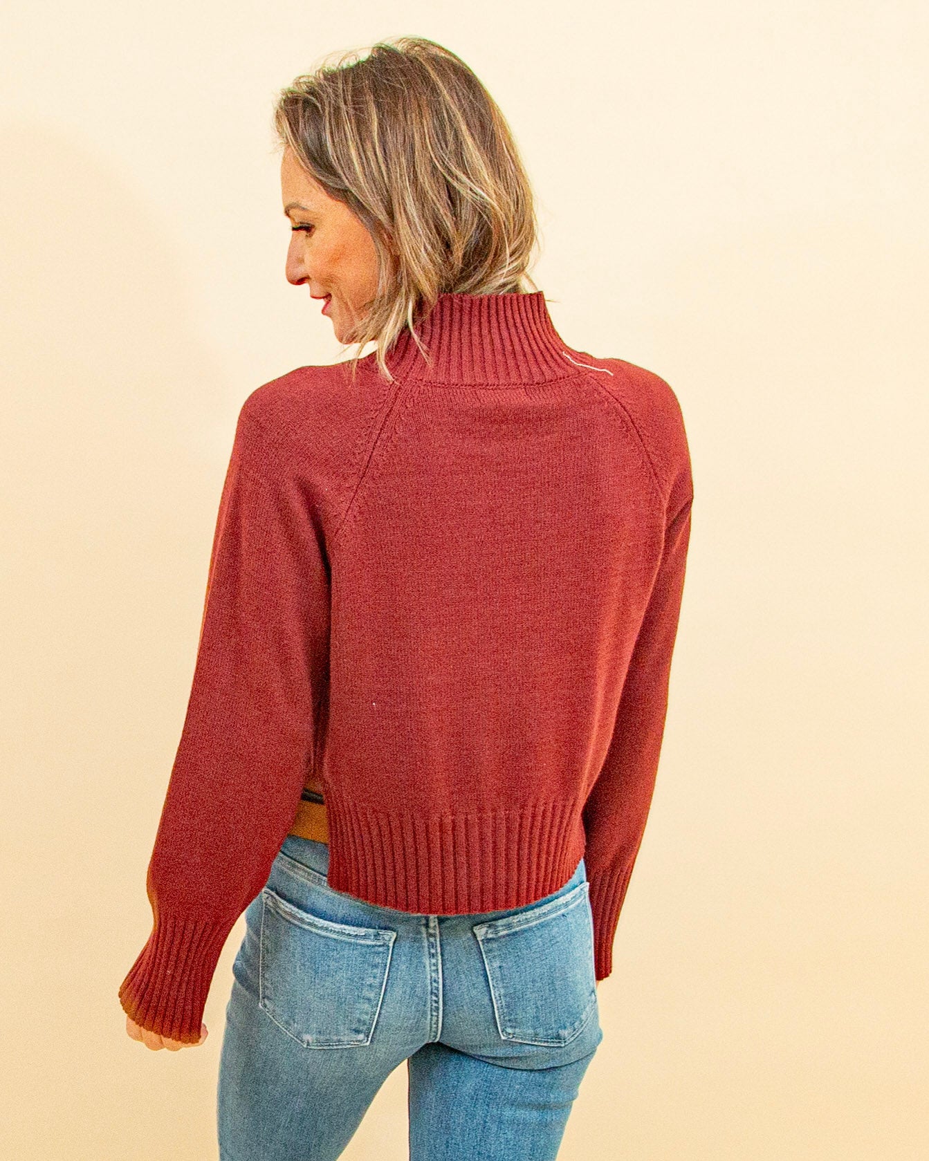 Set the Tone Sweater in Red Wood (9102460059899)
