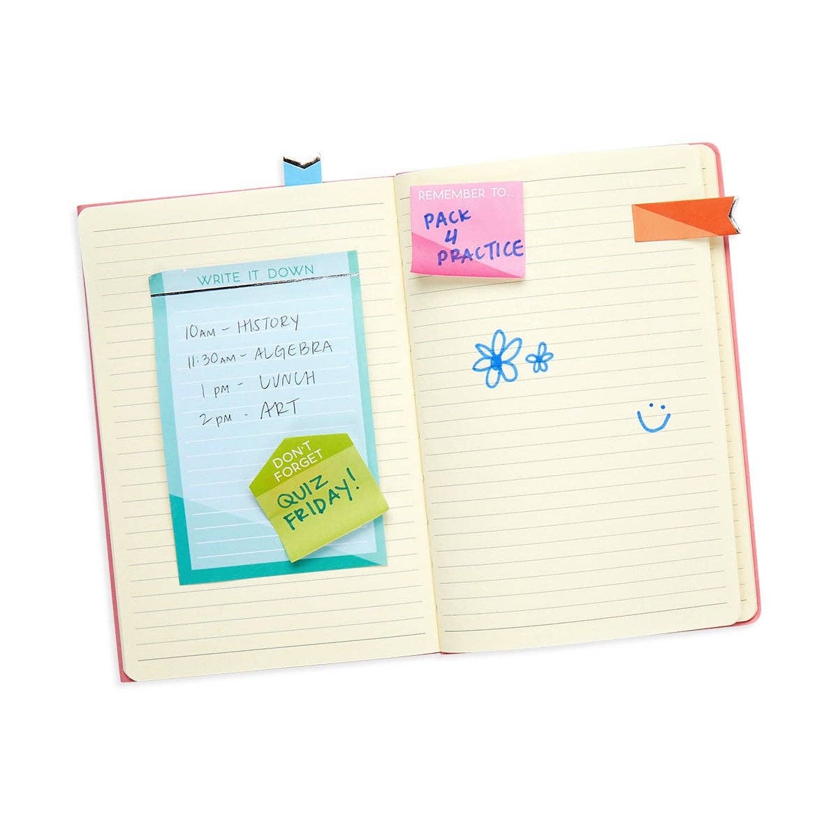 Side Notes Sticky Tab Note Pad - Color Write (1 Set) (9015455088891)