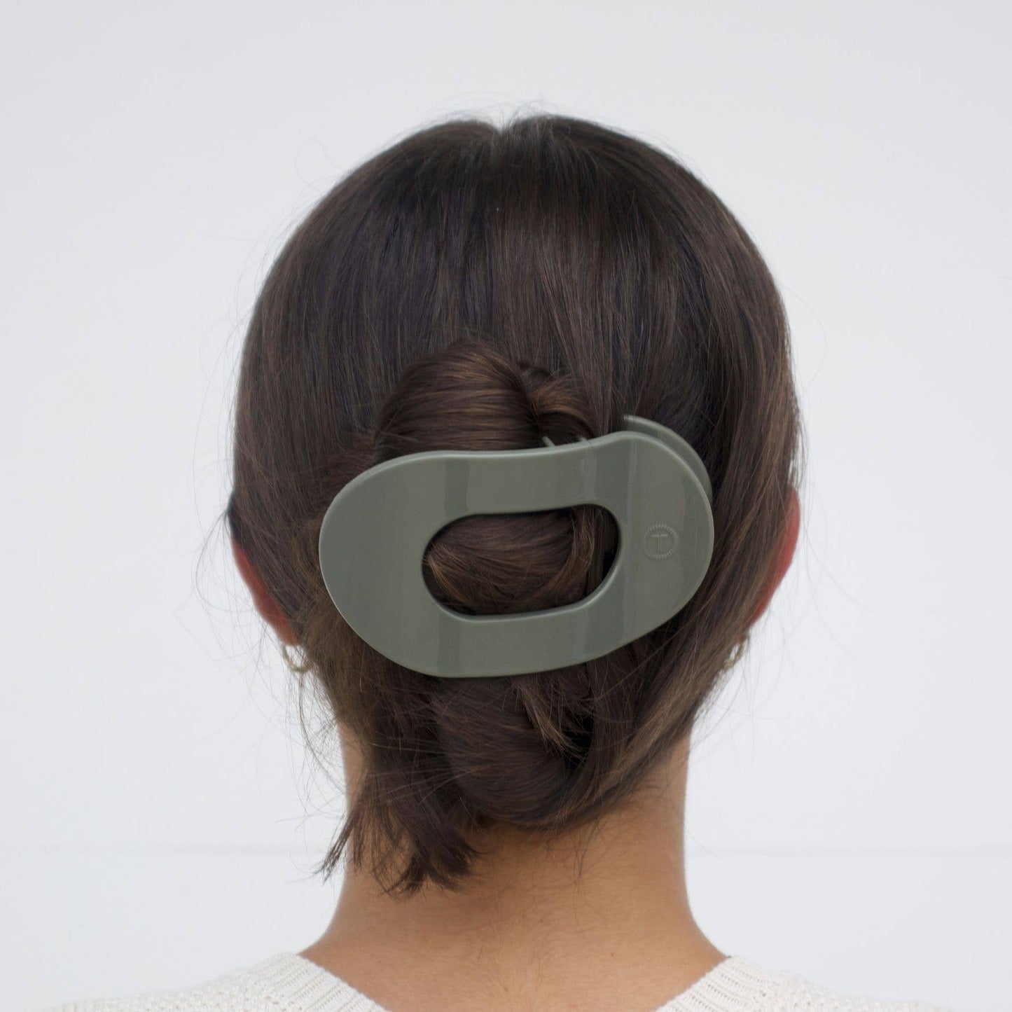 Flat Round Hair Clip | Large | Sage It Ain't So (9100171411707)
