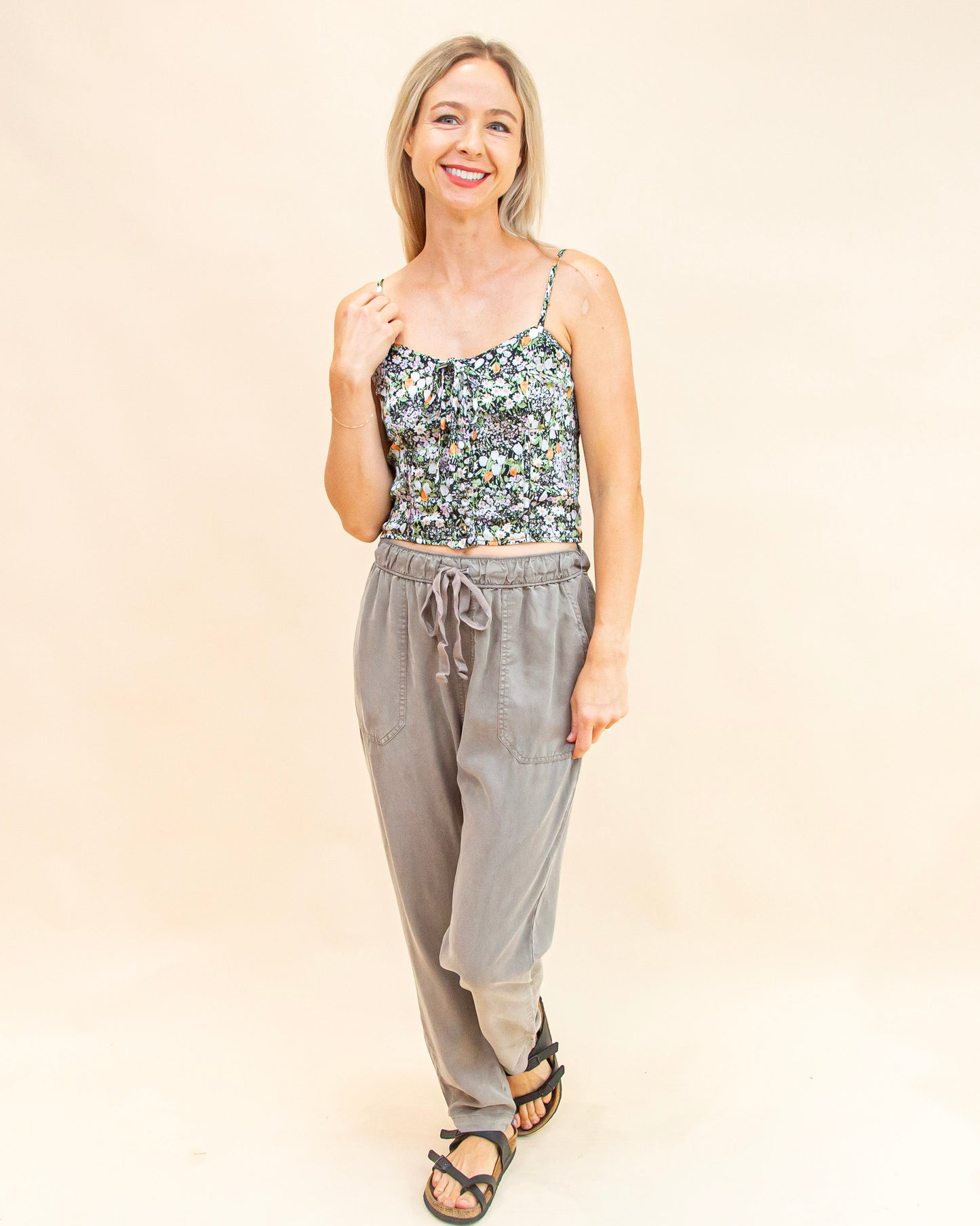 Picked For You Cami in Black/Lavender (9063348928763)