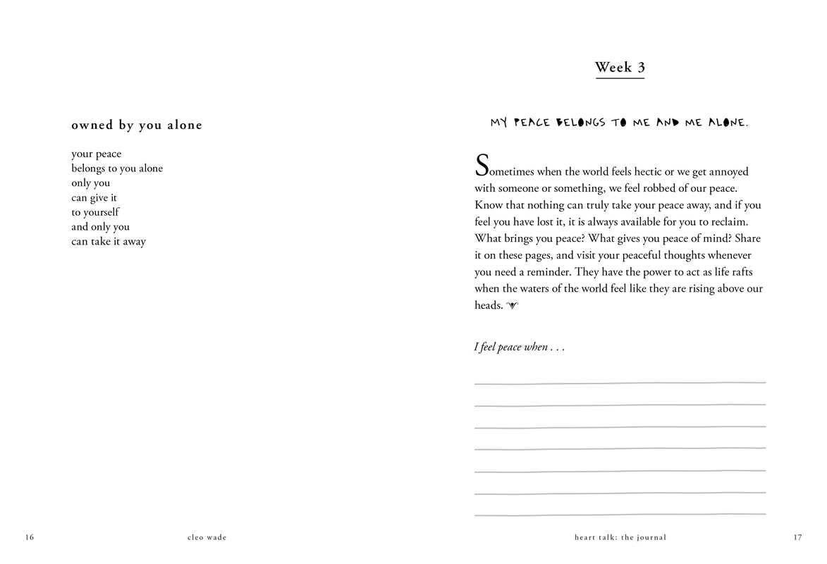 Heart Talk: The Journal by Cleo Wade (9015453155579)