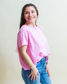  Core Favorite Crop Tee in Candy Pink (8303053340923)