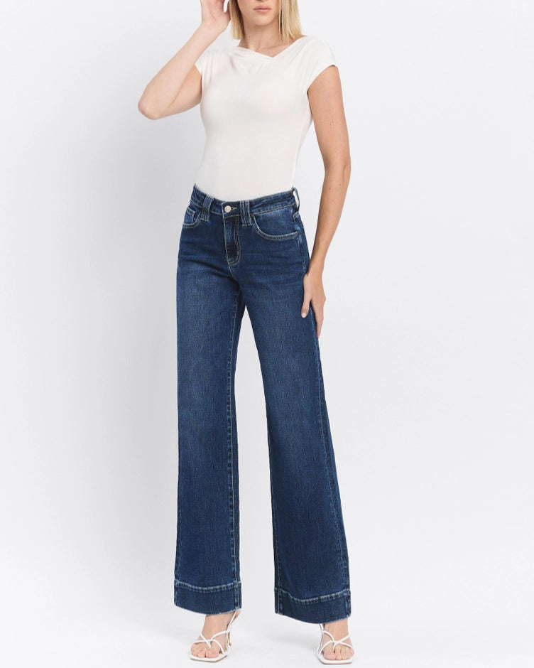 Dominated High Rise Trouser Wide Jeans (9090309751035)