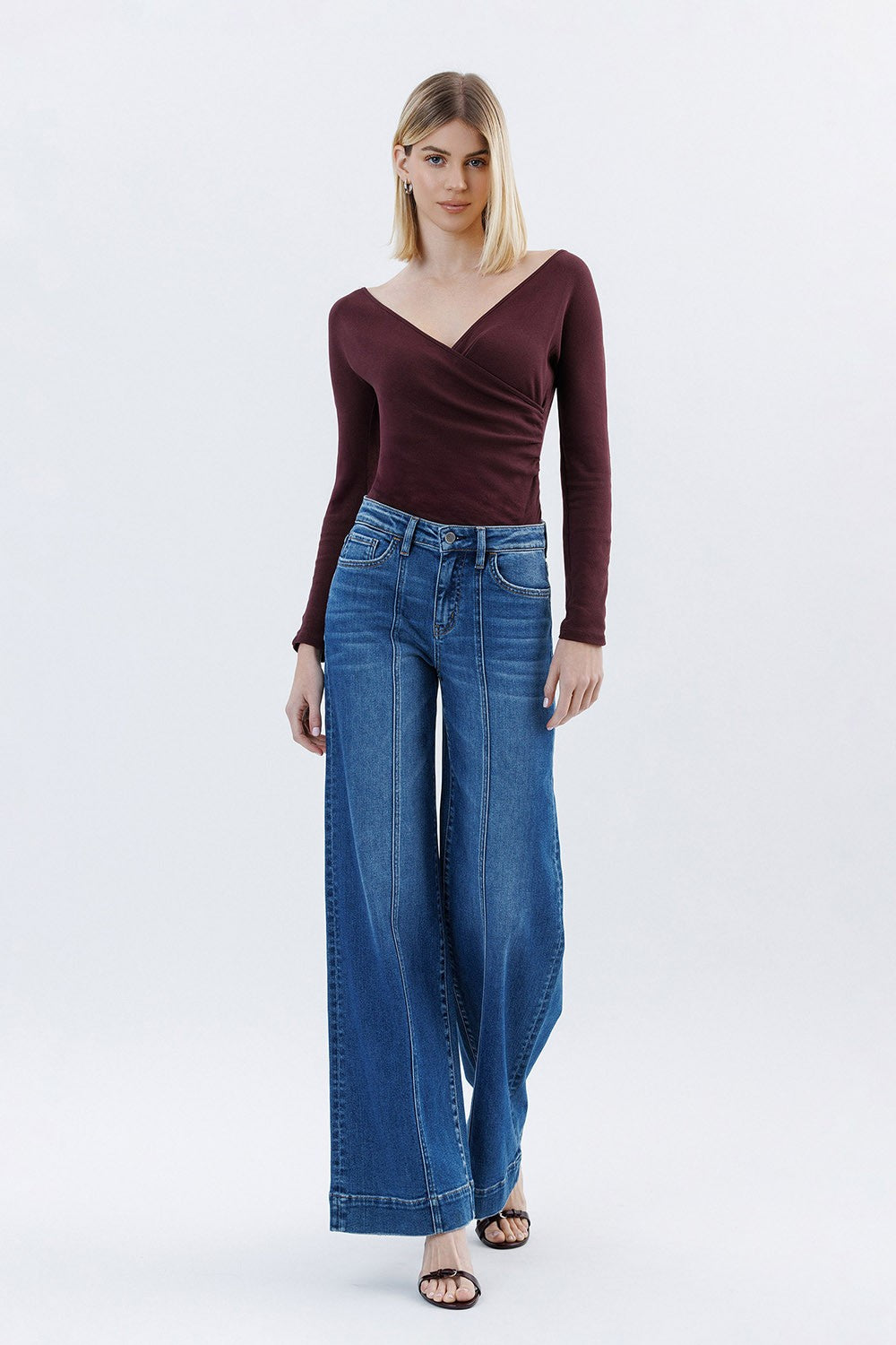 Moon Bar High Rise Trouser Wide Leg Jeans (9090309849339)