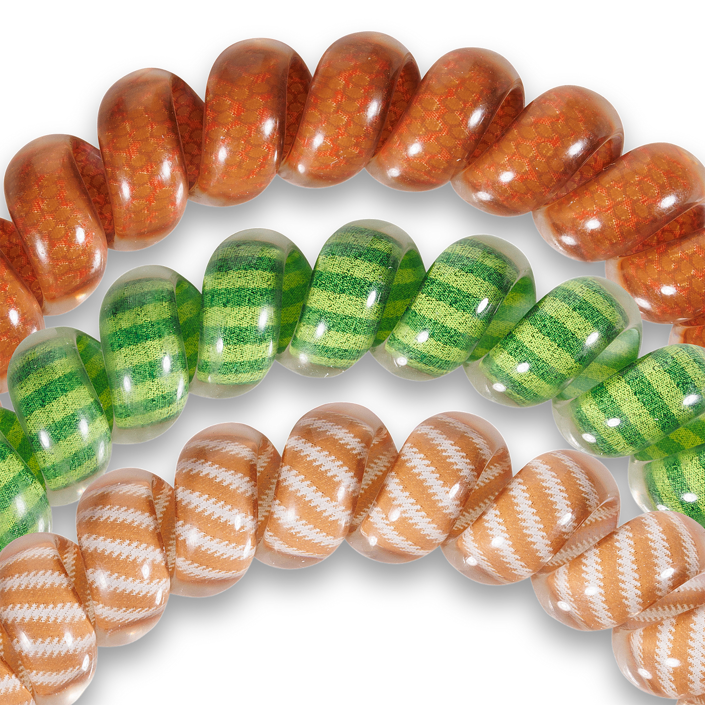 Spiral Hair Coils | Large | Football Hair Ties (9100171739387)
