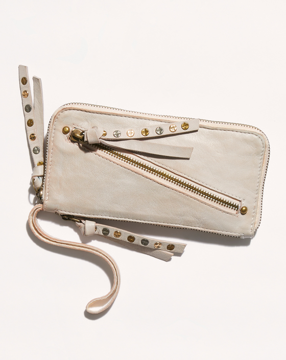 Free People Distressed Wallet in Cream (7815332036859)