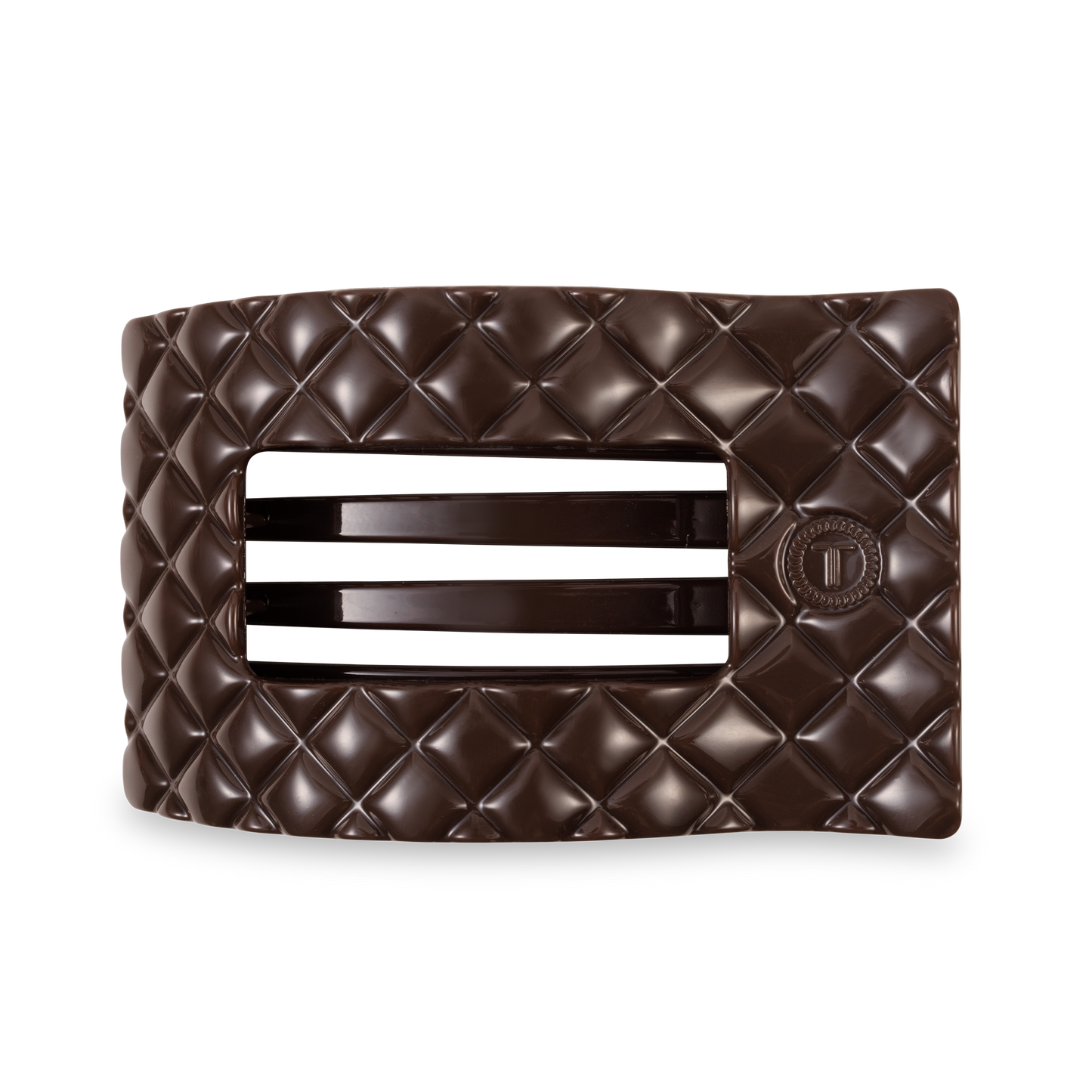Flat Rectangle Hair Clip | Large | Truly Taupe Quilted (9100171051259)