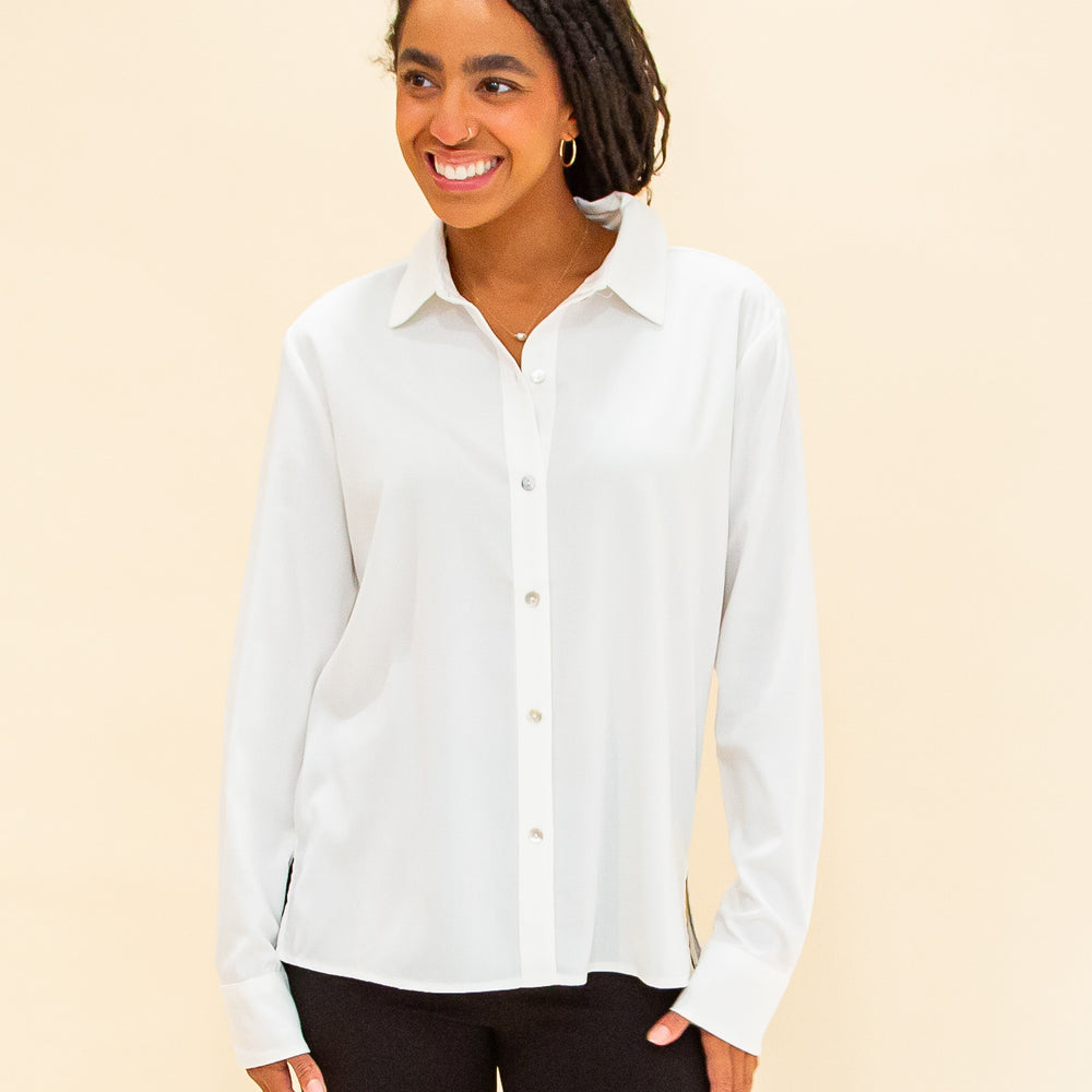 Workday Chic Shirt in Off White (8768866943227)