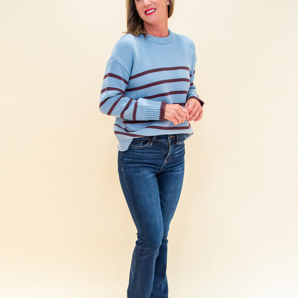 
                  
                    Boyfriend Stripe Sweater in Light Denim (8323545432315)
                  
                