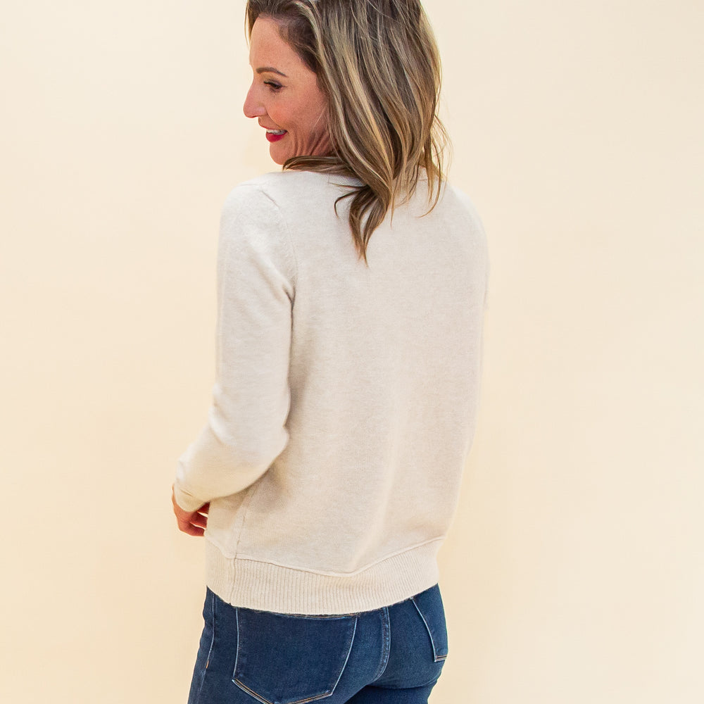 Classic Charm Sweater in Cream (8768867238139)