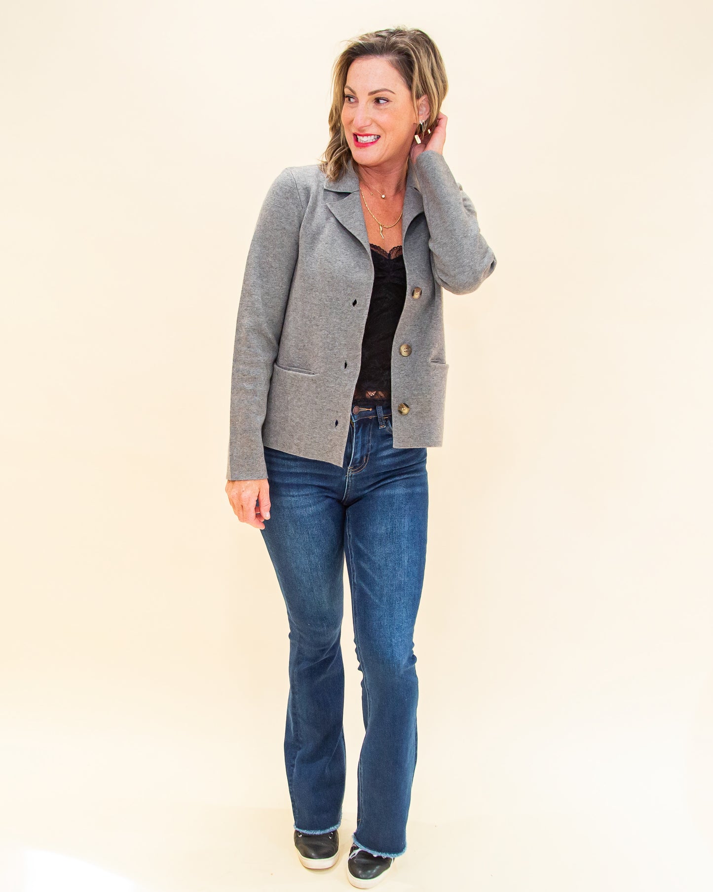 The Juliet Cardigan in Charcoal (8768867041531)