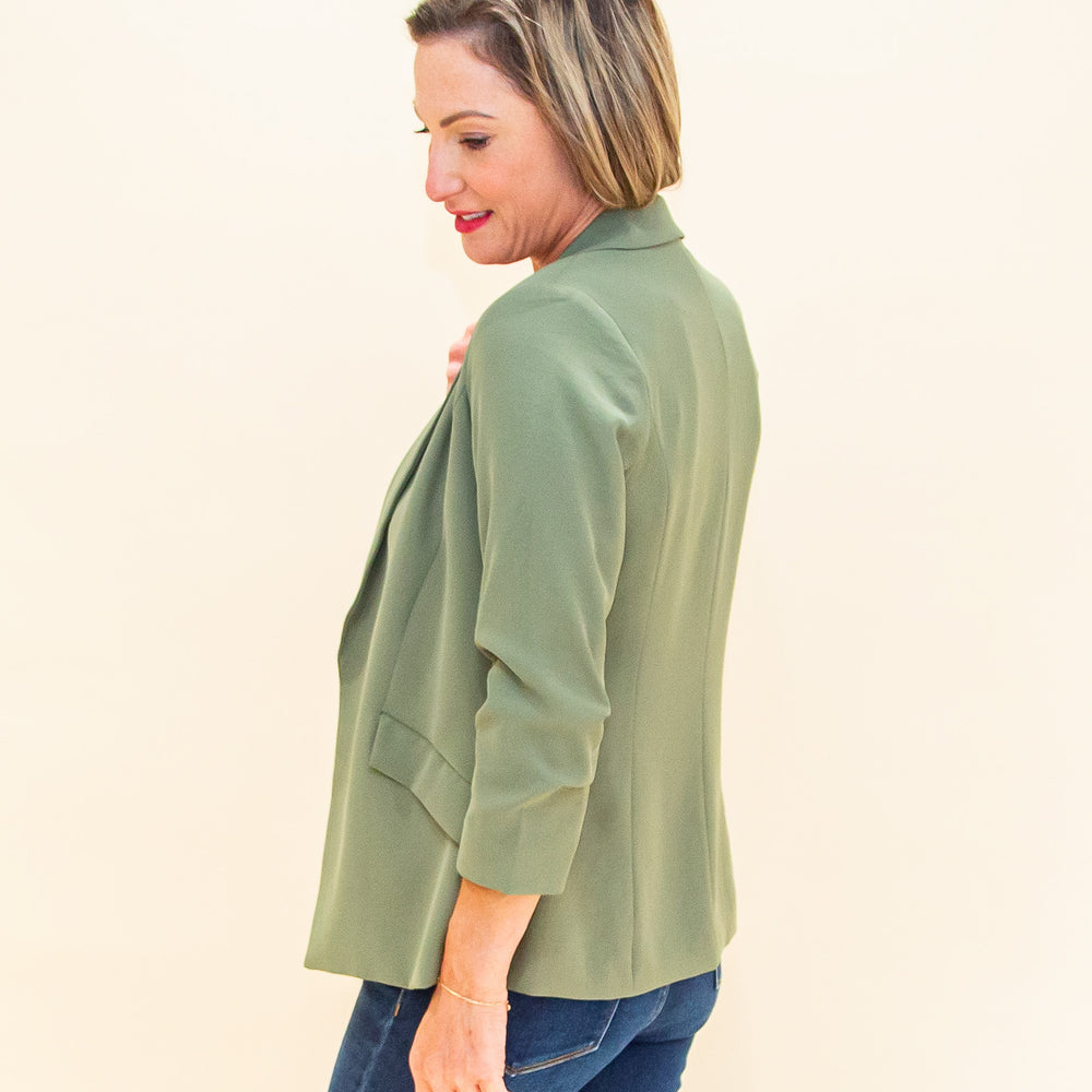 Monday Mood Blazer in Olive (8775052951803)