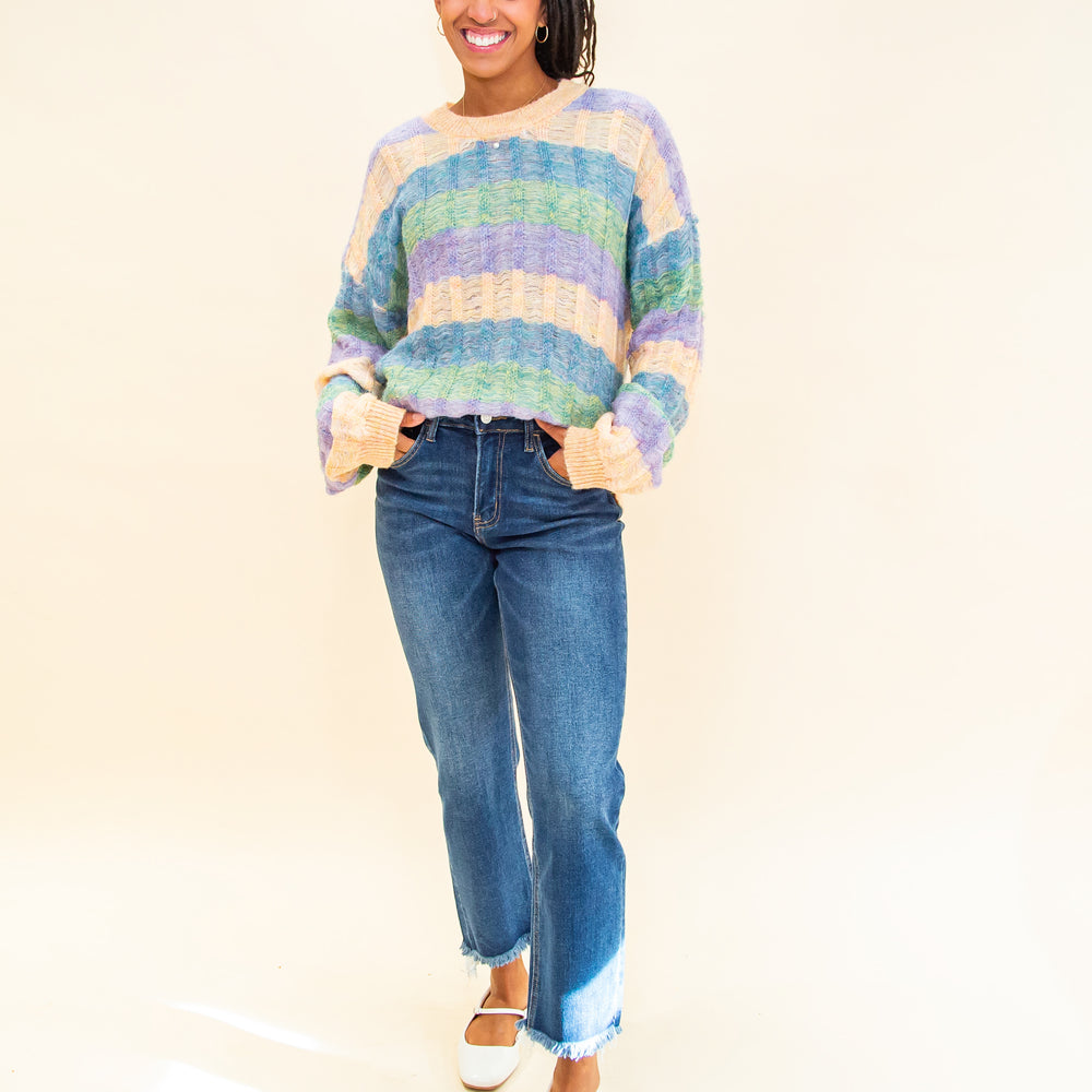 
                  
                    Color Me Stoked Sweater in Blue Mix (8734326948091)
                  
                