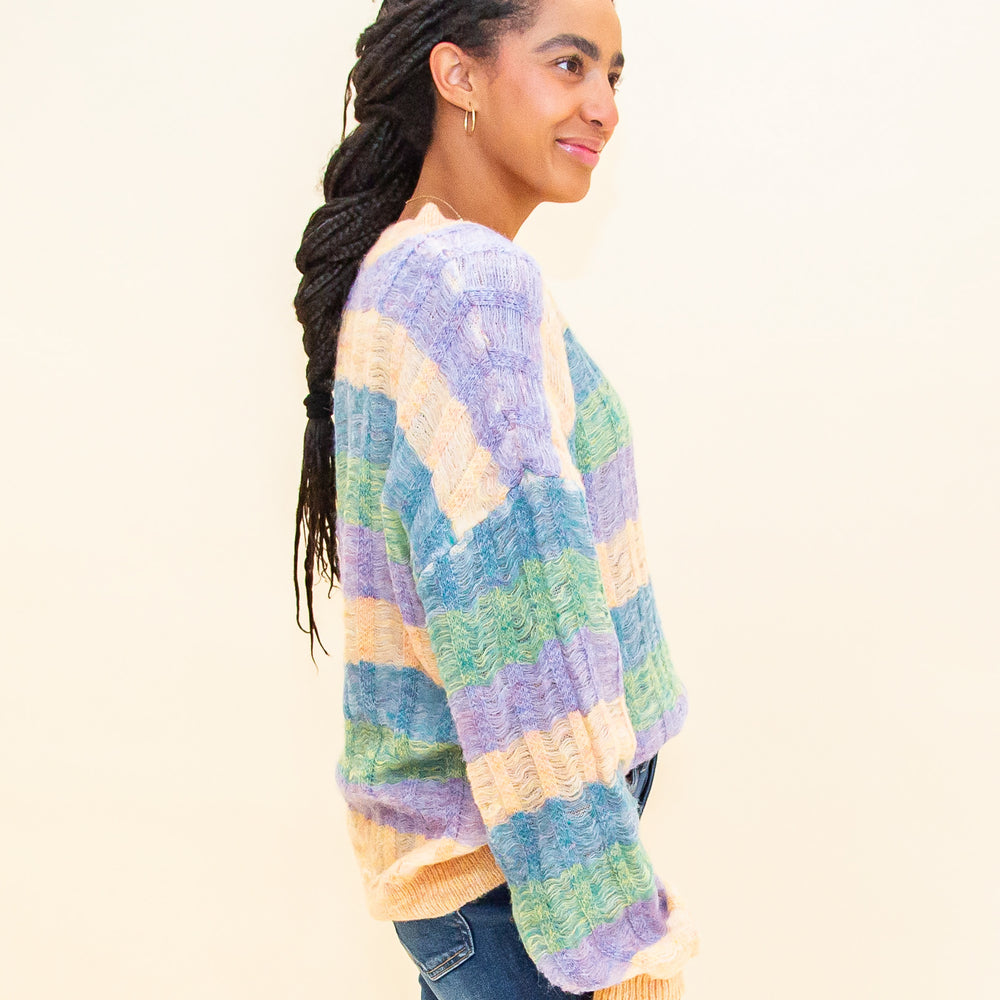 Color Me Stoked Sweater in Blue Mix (8734326948091)