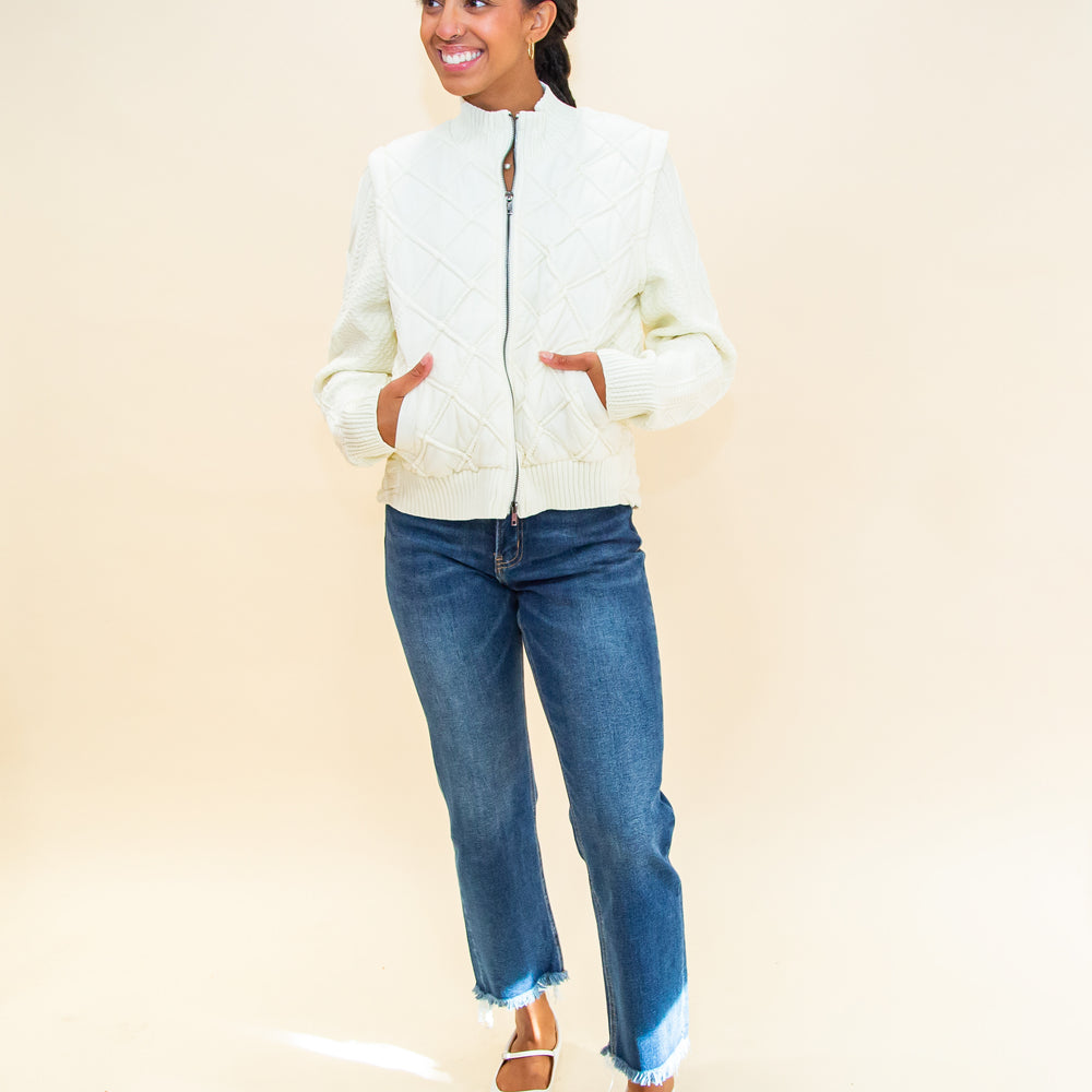 
                  
                    In Season Sweater Jacket in Ivory (8769272414459)
                  
                