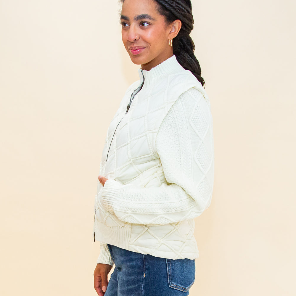 In Season Sweater Jacket in Ivory (8769272414459)