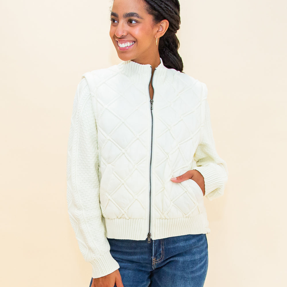 In Season Sweater Jacket in Ivory (8769272414459)