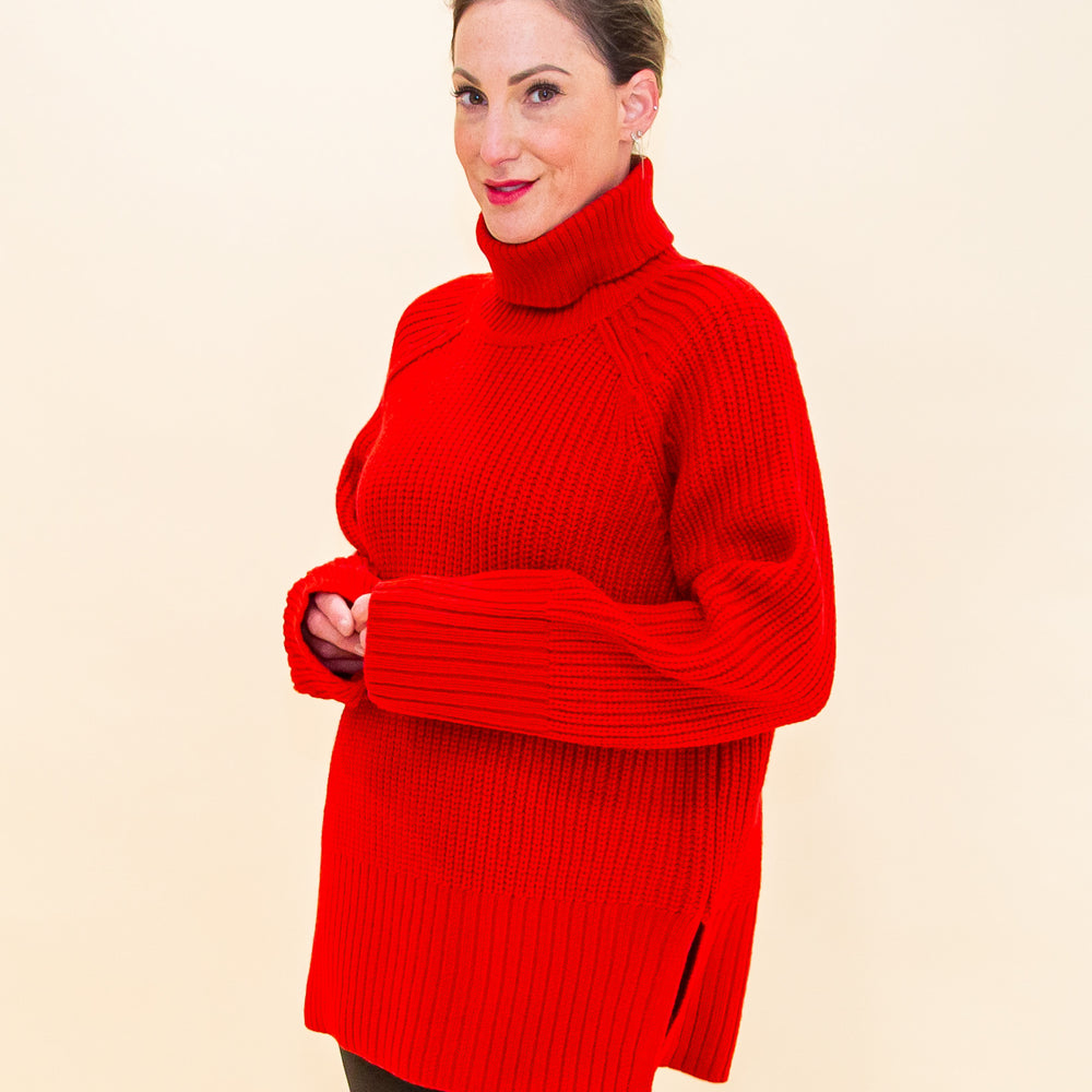 Ready For Cozy Sweater in Red (8775060881659)