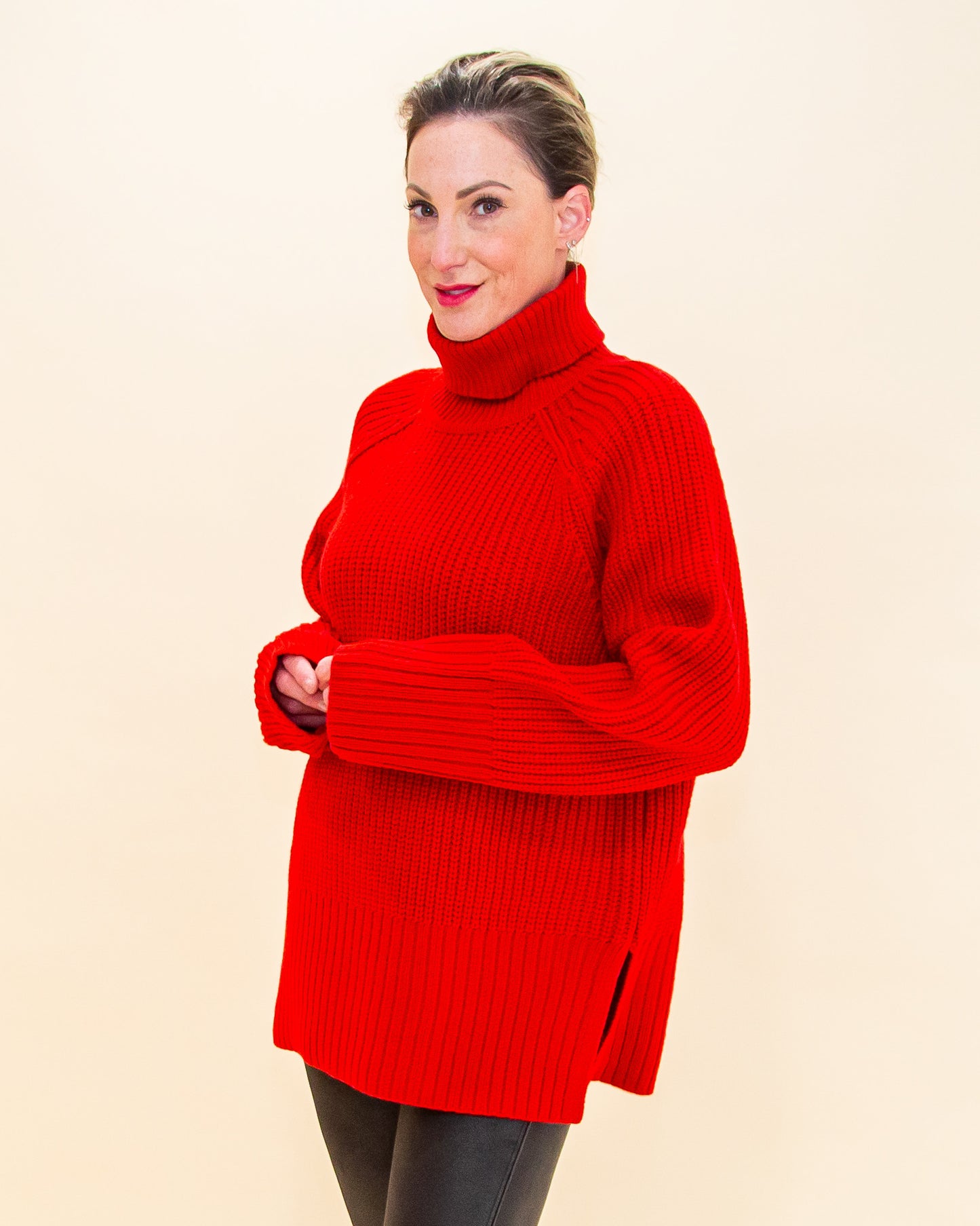 Ready For Cozy Sweater in Red (8775060881659)