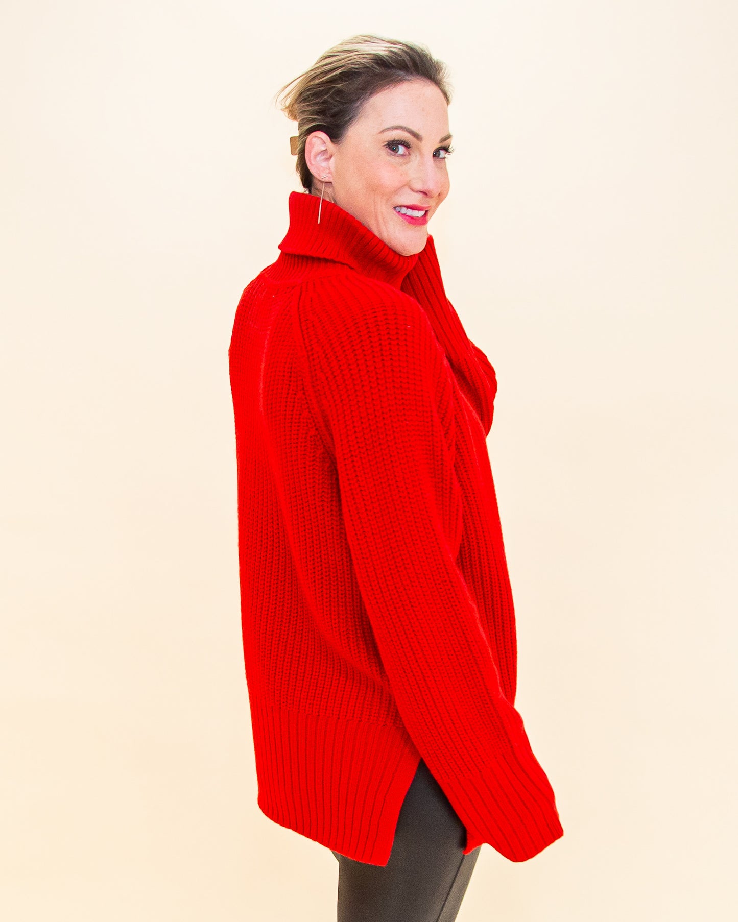 Ready For Cozy Sweater in Red (8775060881659)