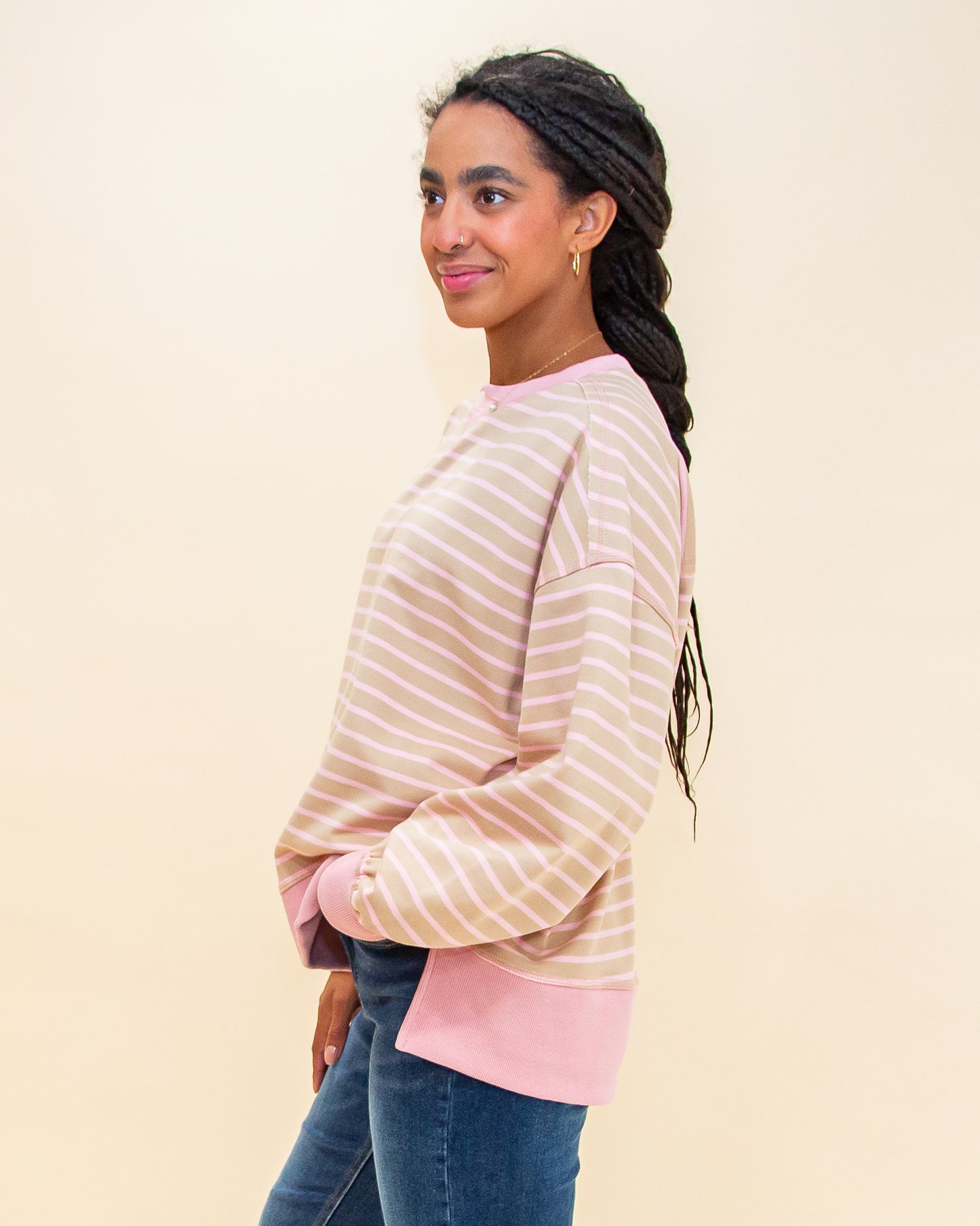 Causal Kindness Top in Beige/Pink (8734326882555)