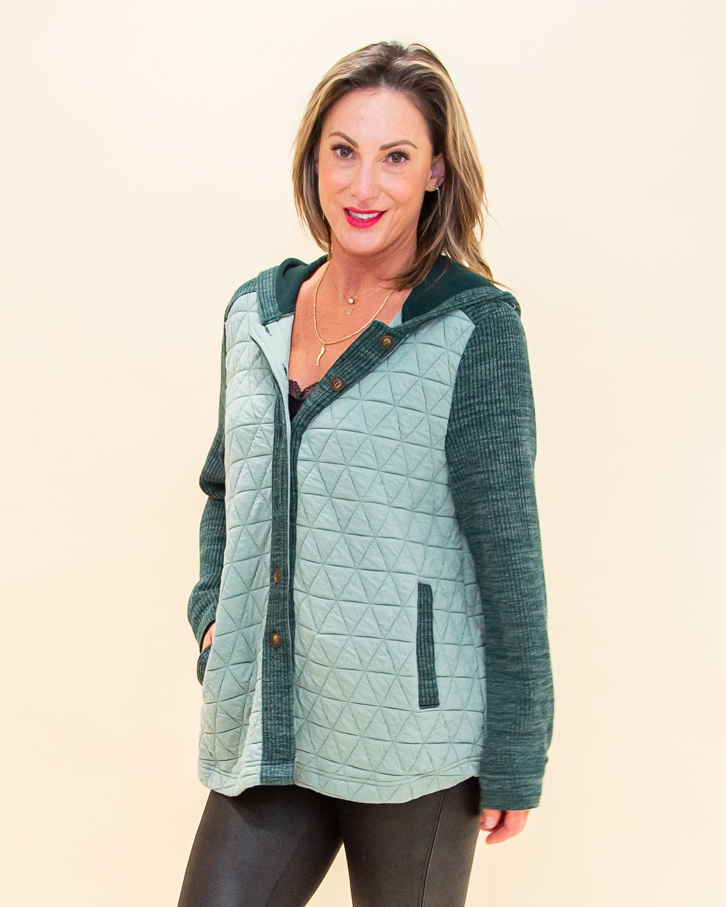 Made You Mine Jacket in Dark Mint (8327186022651)