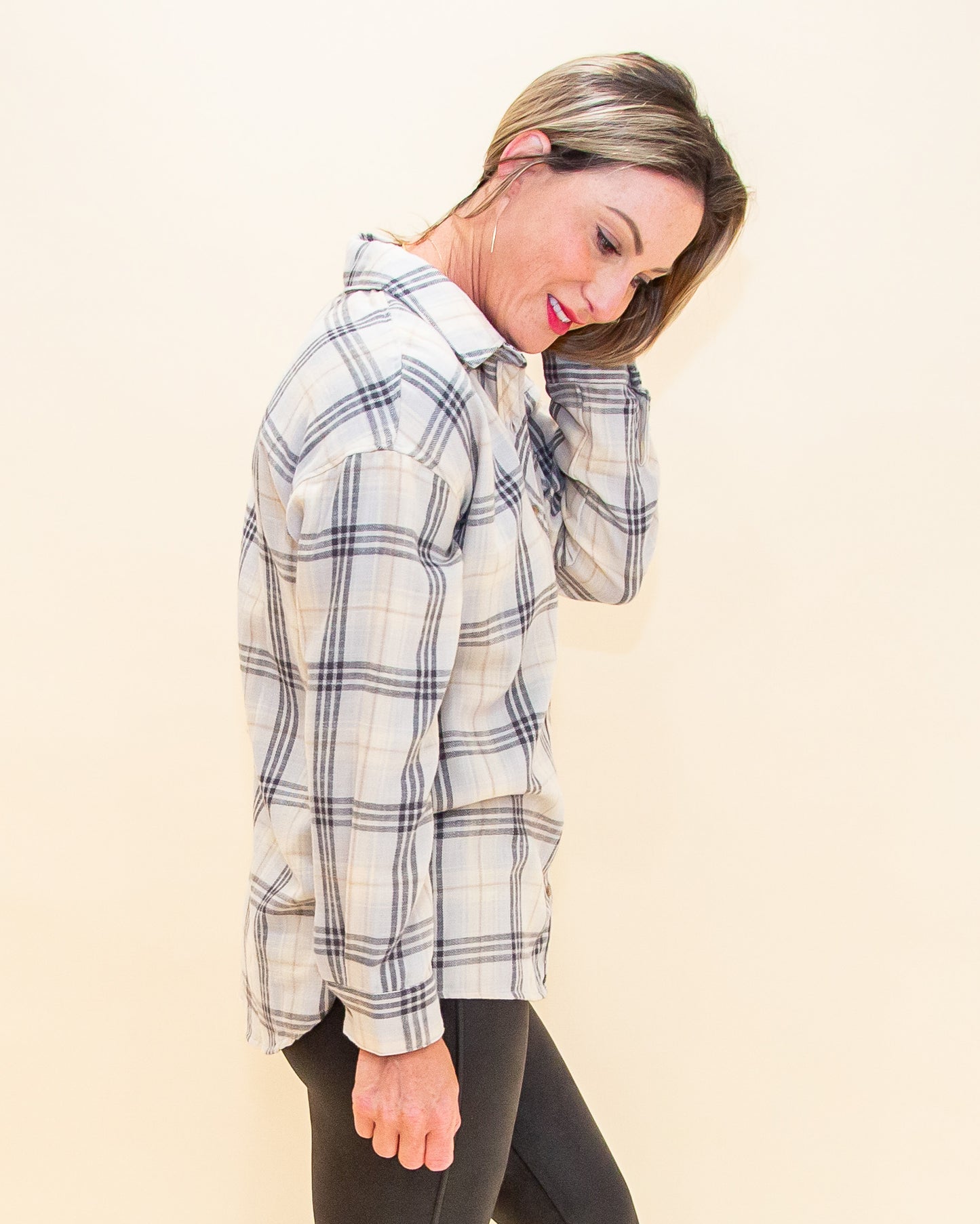 Great With You Flannel in Grey (8768868483323)